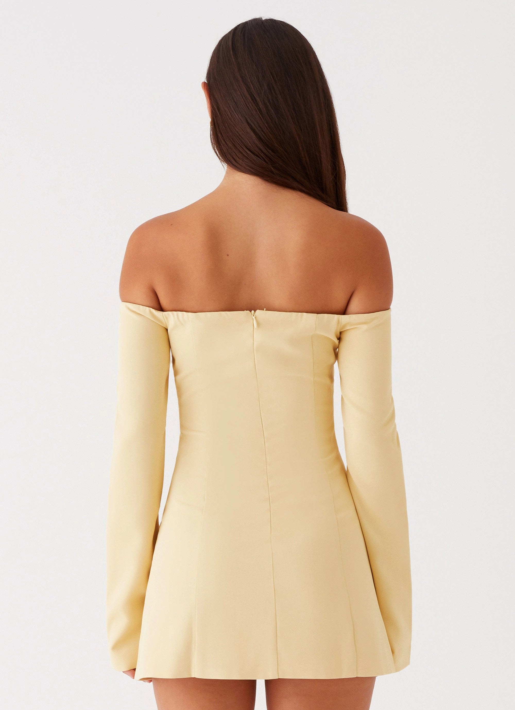 Dominique Blazer Mini Dress - Yellow Neat Finish Anti Static Lining