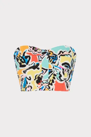 Neha Rainbow Oasis Poplin Bustier Top Reinforced Shoulder Panels AllDayComfort