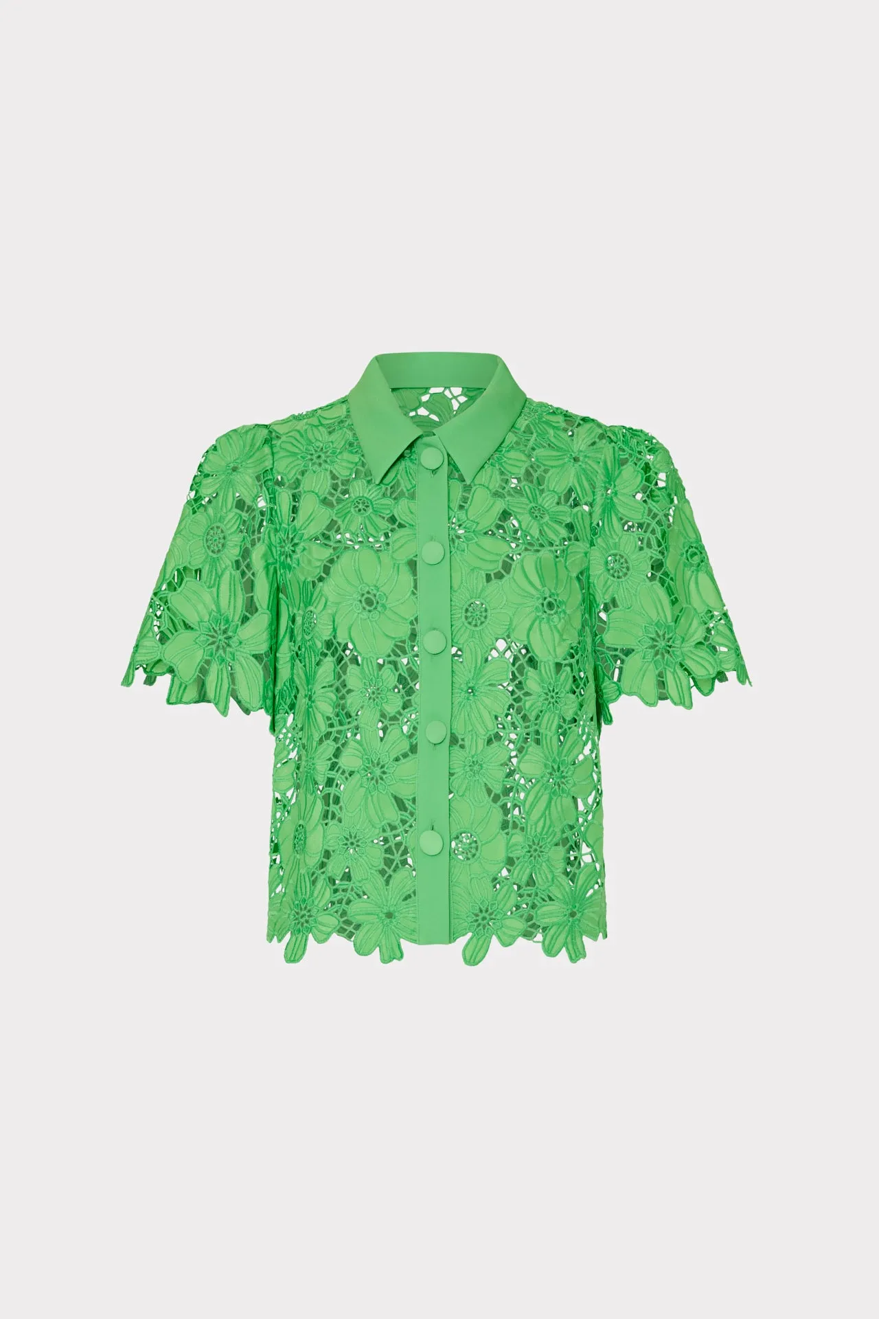 Addison Roja Lace Top Soft Touch Fabric DualLayer Weave