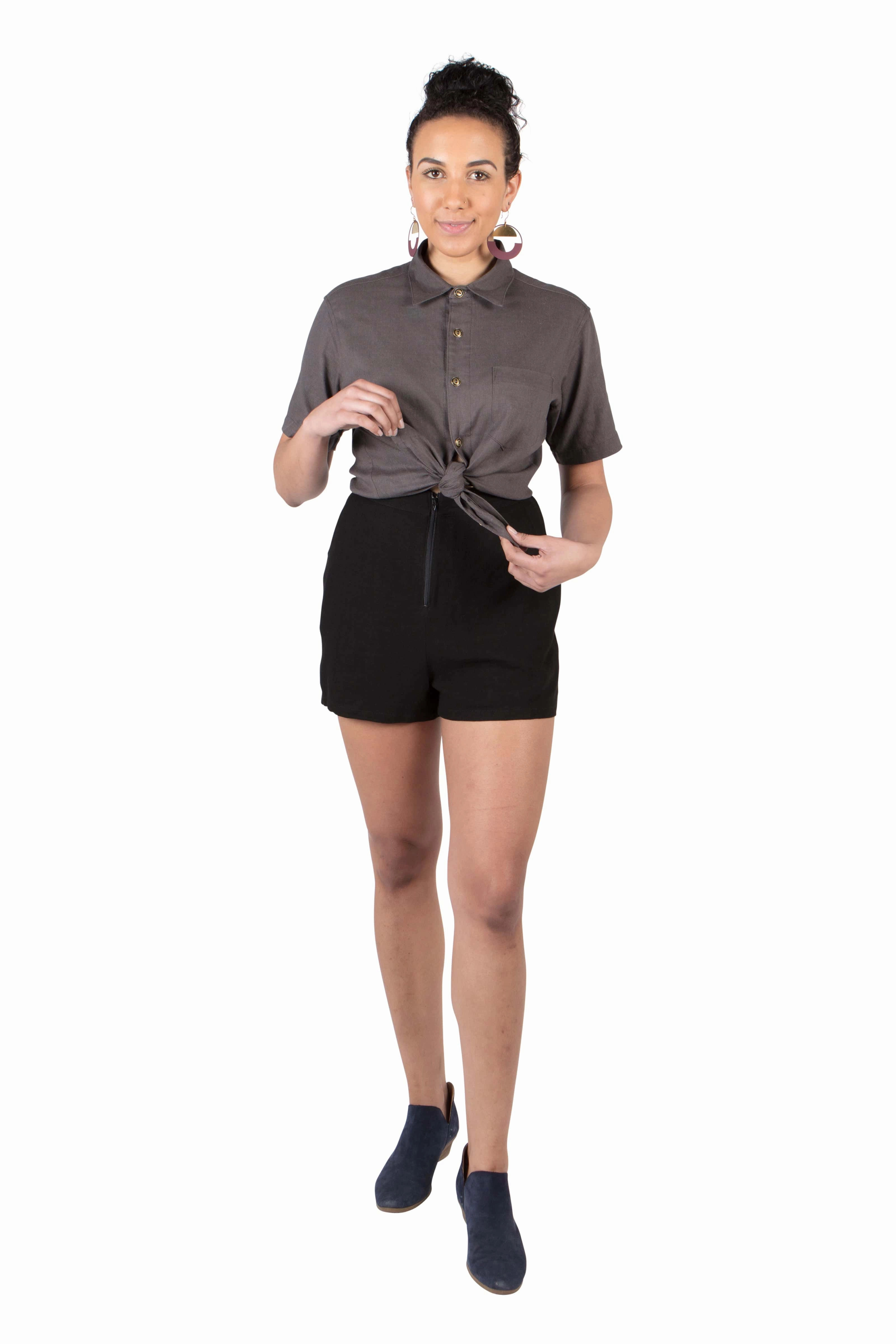 pilling resistant Breezy Shorts in Black Linen