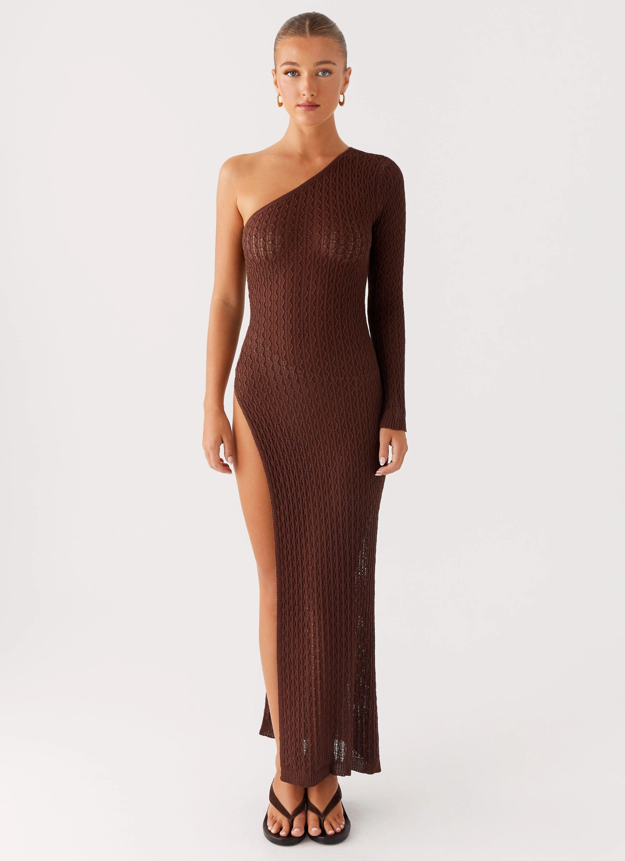 Fit Mood Kerri Knit Maxi Dress - Dark Chocolate
