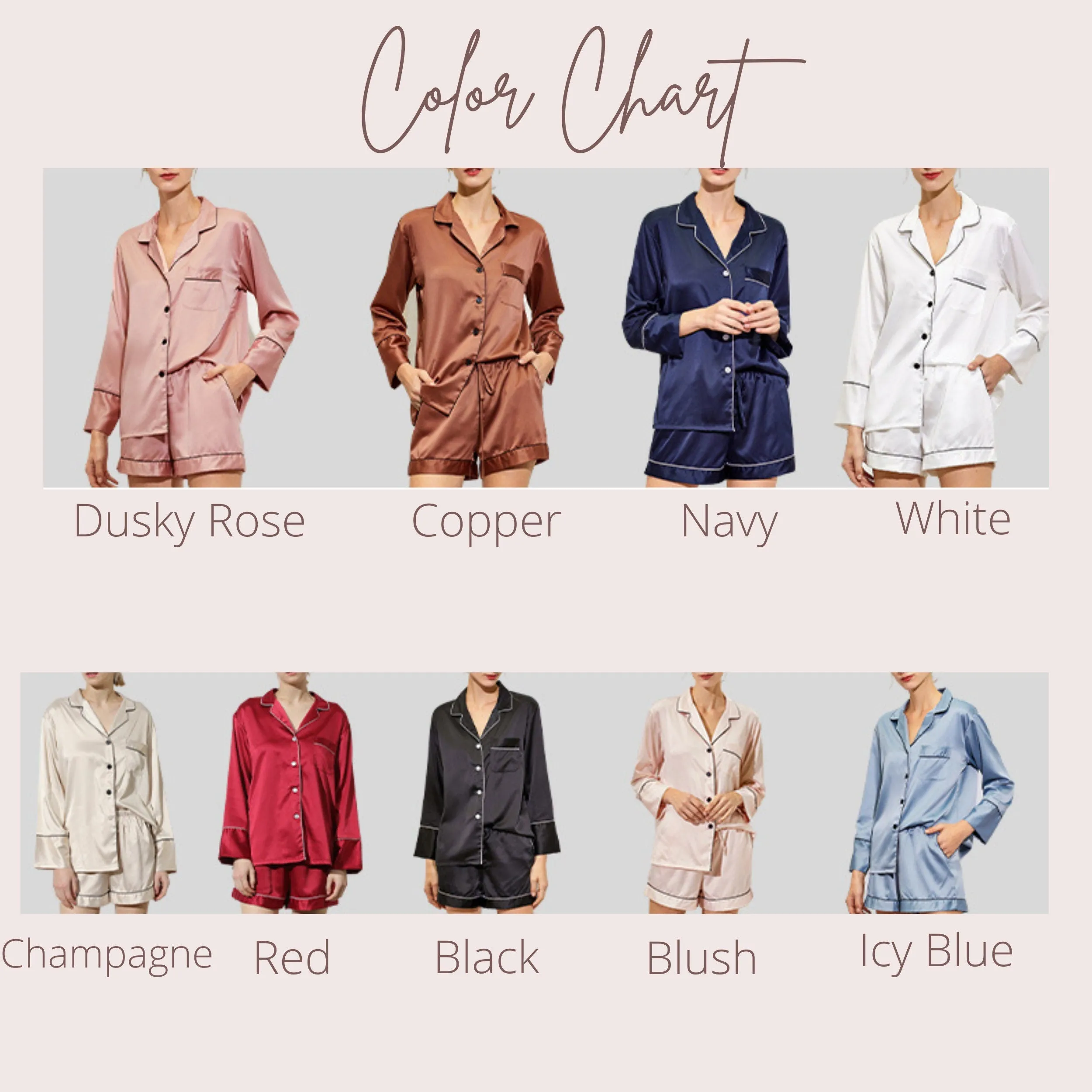 Bridesmaid Gift | Bridesmaid Pajama long Sleeve   Short Set | Pajama Set | Bridesmaid PJs | Slumber Party Pjs | Bridesmaid Gifts | Bridal PJ