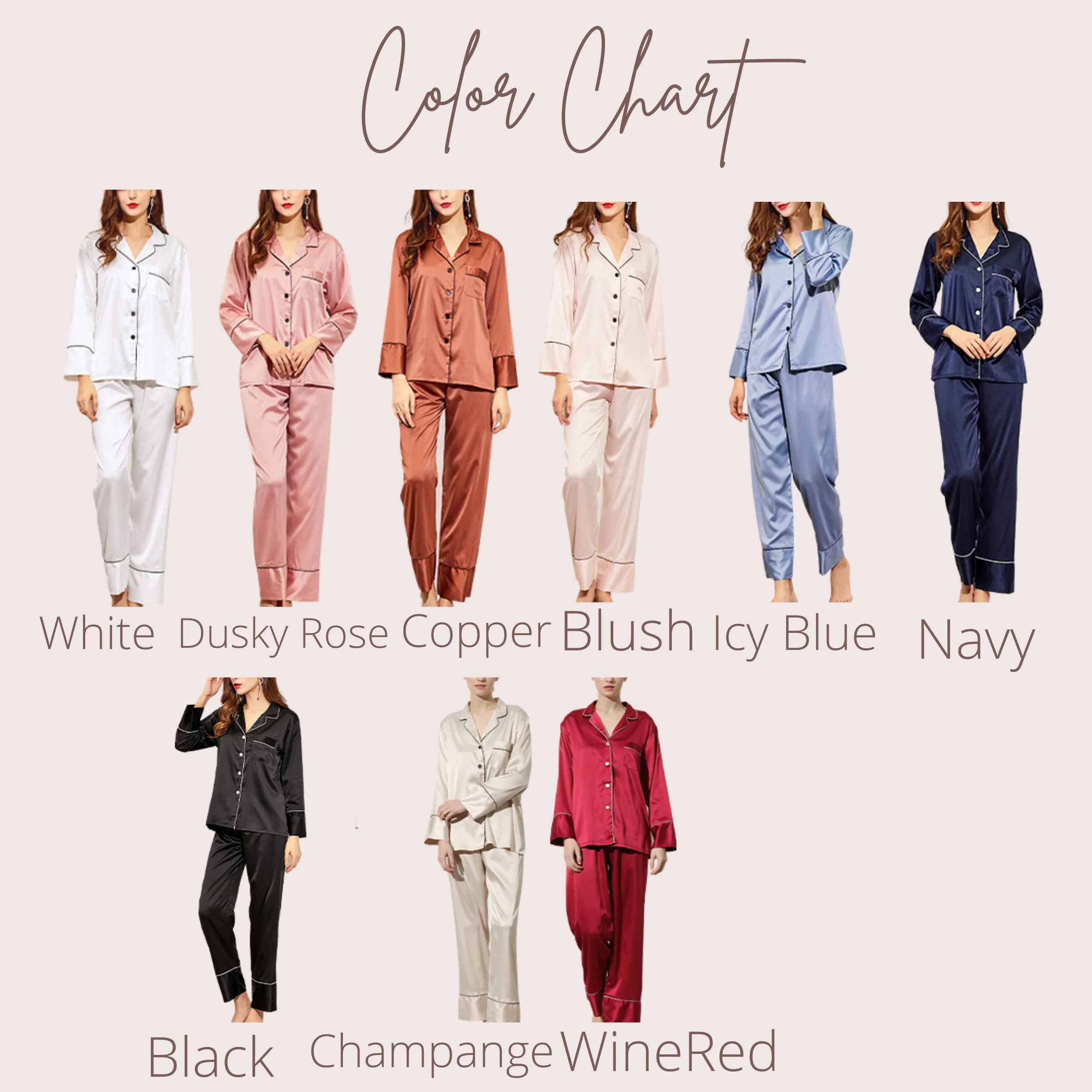 Bridesmaid Pajamas ,Bridal Party Gift, Bridesmaid Gifts , Long Pant   Long Sleeve Set ,Bachelorette Party, Personalized Gift