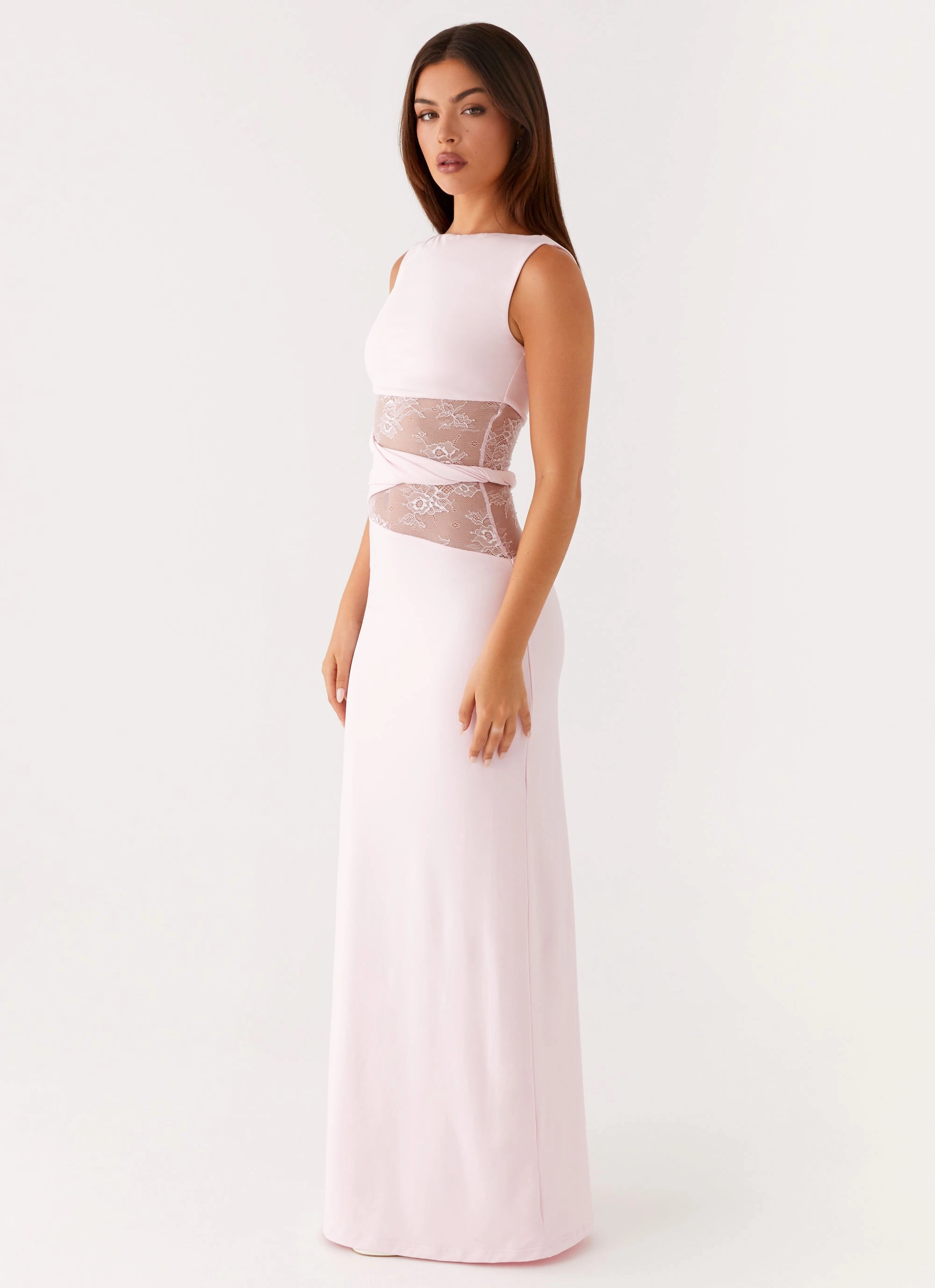 Karma Maxi Dress - Pink Cruise-Wear Boat-Neck