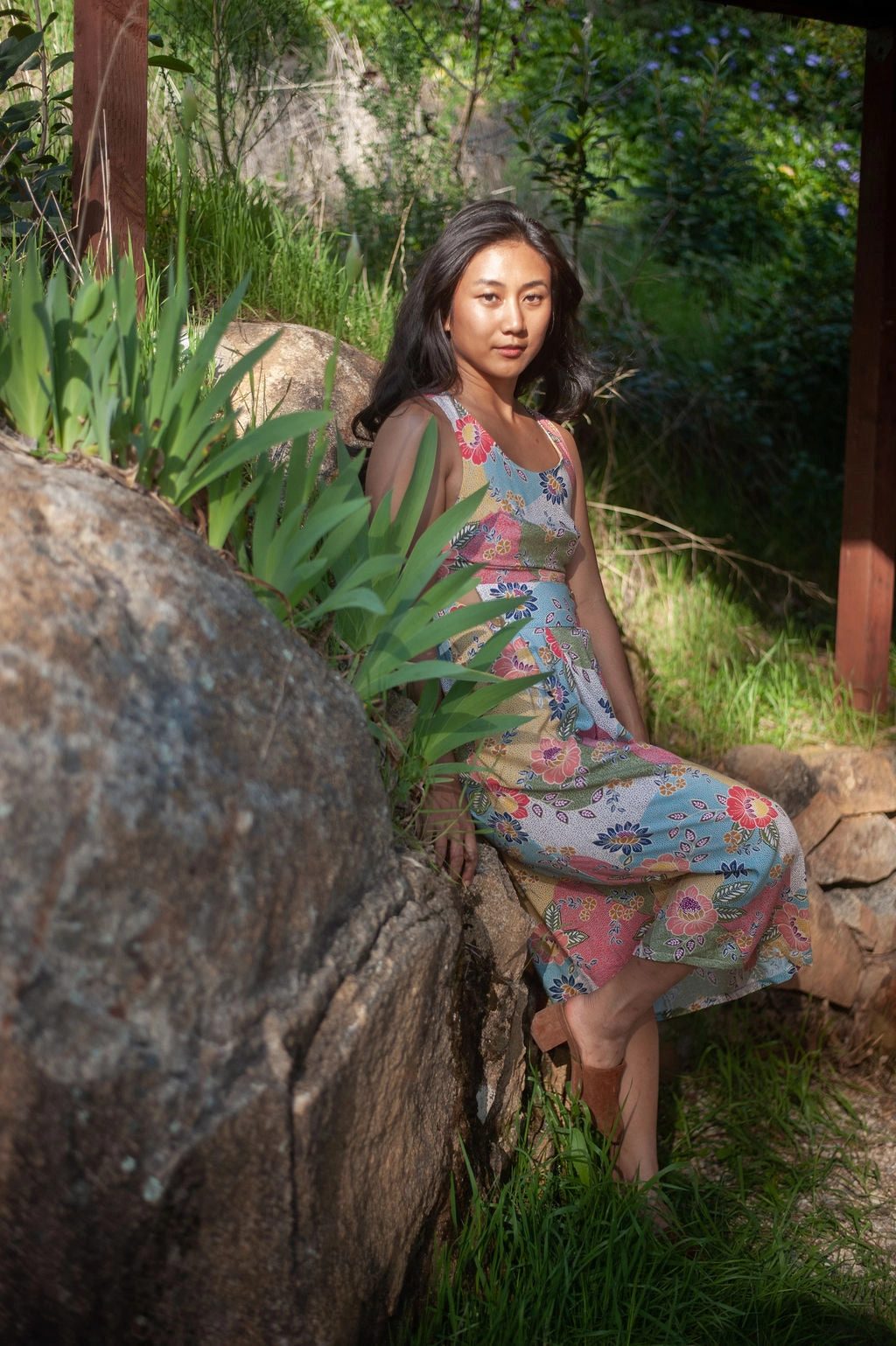 Brigid Jumper in Patchwork Party Airy Silk Smooth-Finish