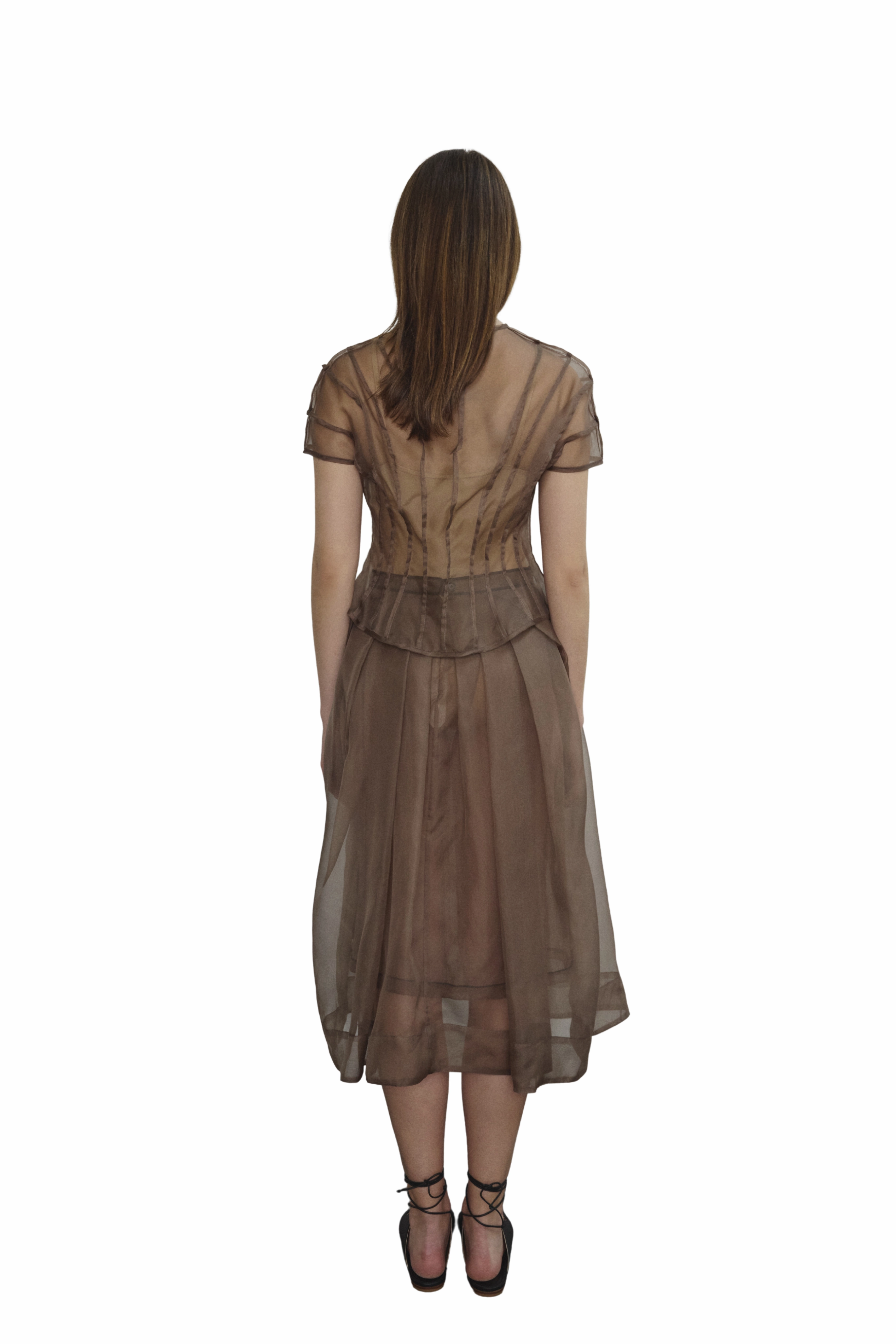 Brise Organza Midi Skirt Coordinated Set Weekend Vibes