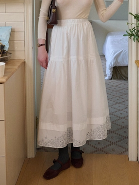 Cozy Wear Bristol Midi 100% Cotton Skirt