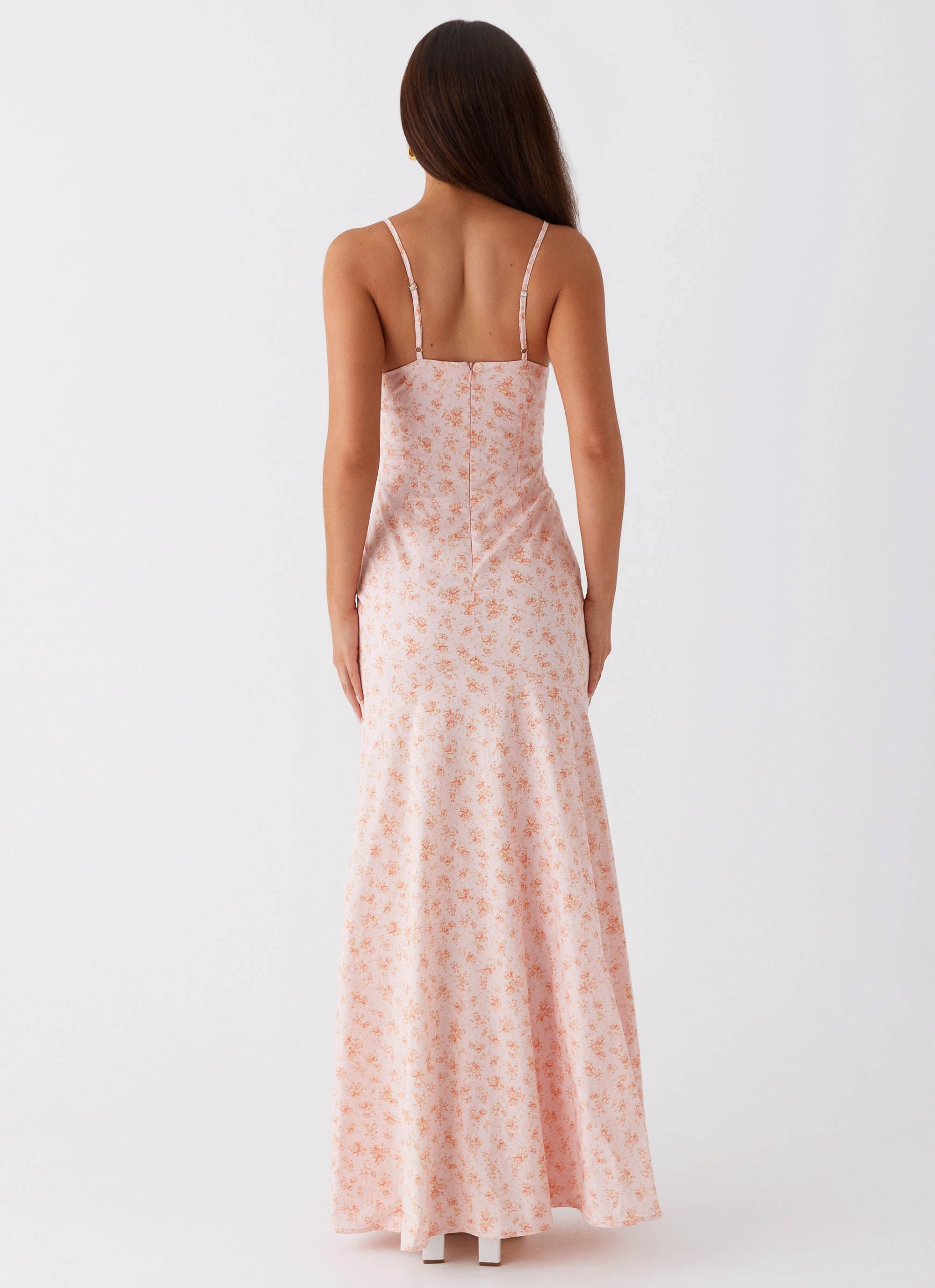 Stylish Feel Elegant Silhouette Britney Maxi Dress - Pink Ditsy Floral