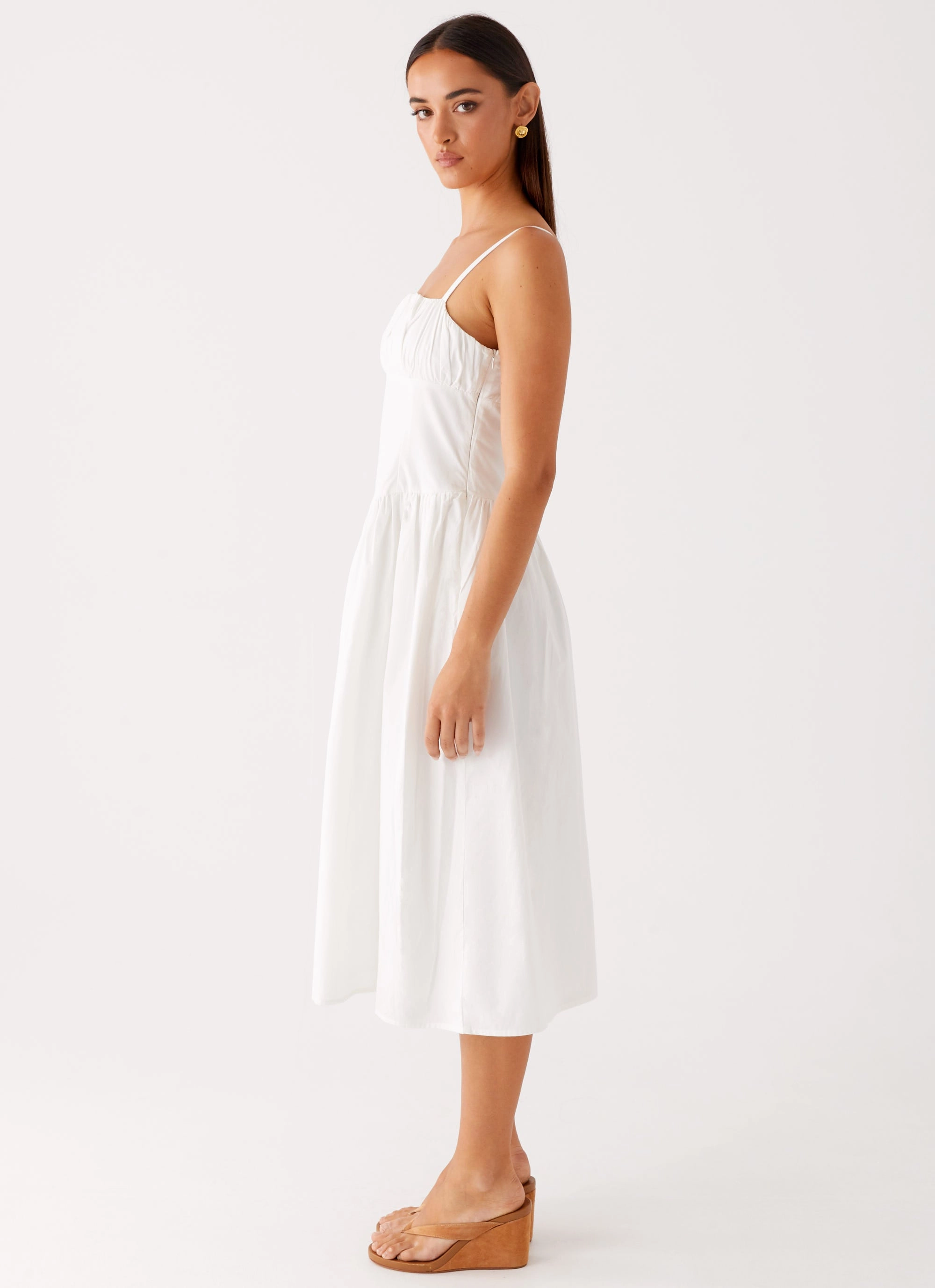 Tall Girl Chic Energy Phillipa Midi Dress - White