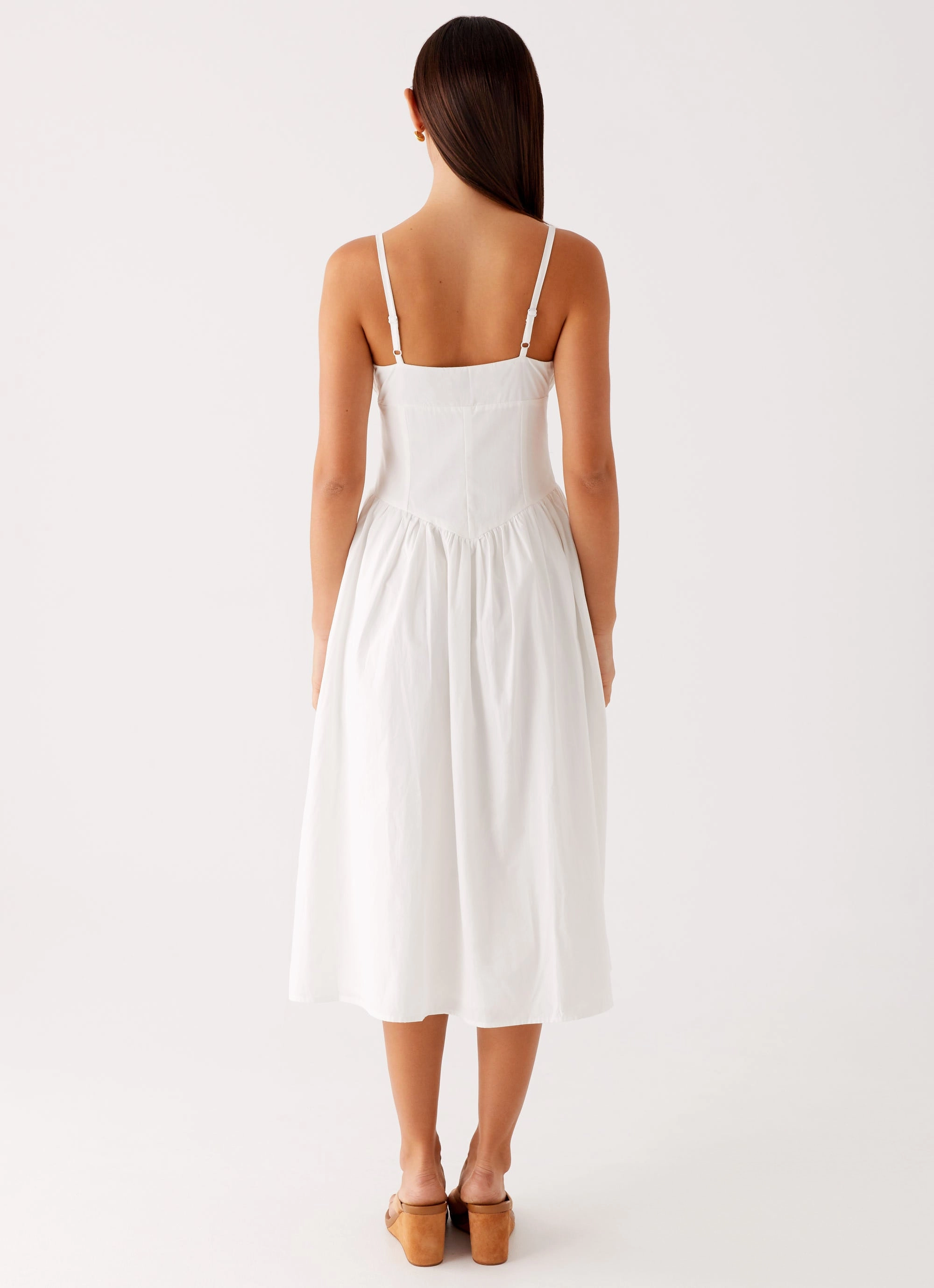 Comfort Fit Confident Touch Phillipa Midi Dress - White