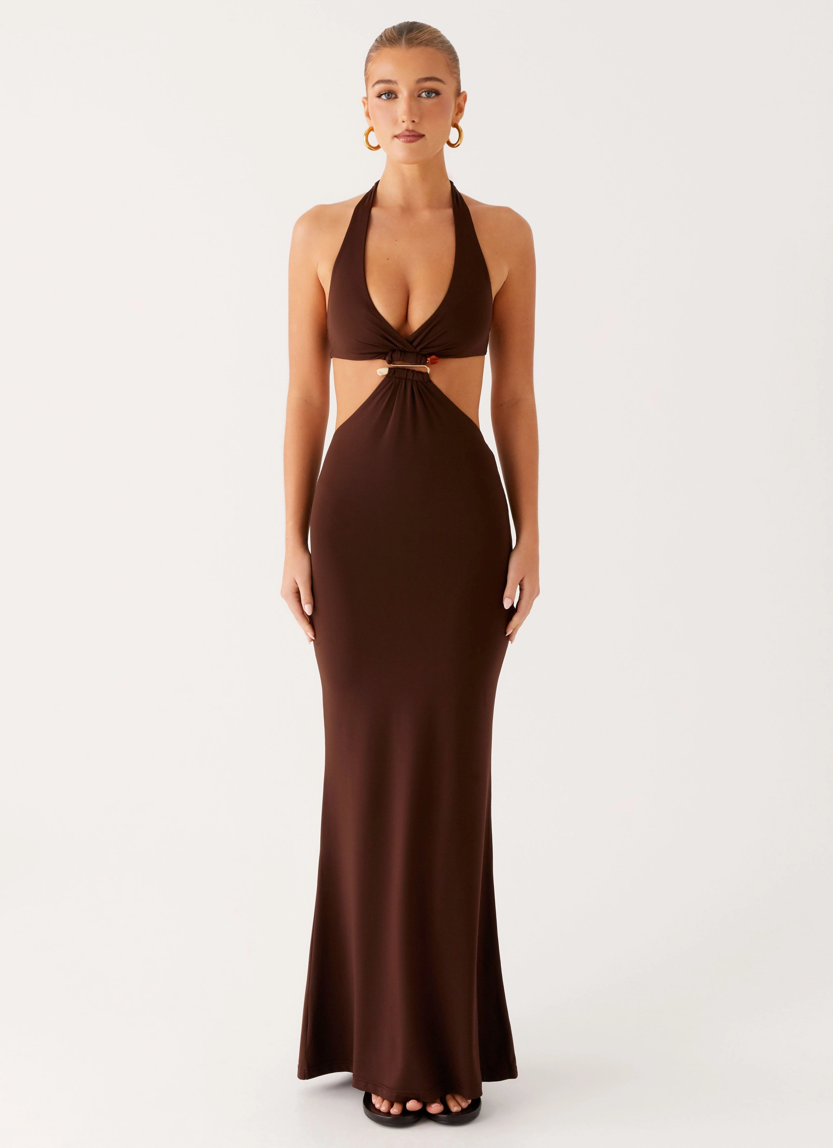 NonChafeSeams Shawnie Maxi Dress - Chocolate