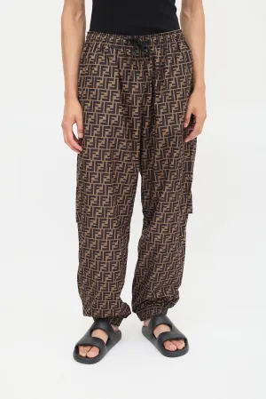 Brown & Black Forever Fendi FF Monogram Lounge Pants