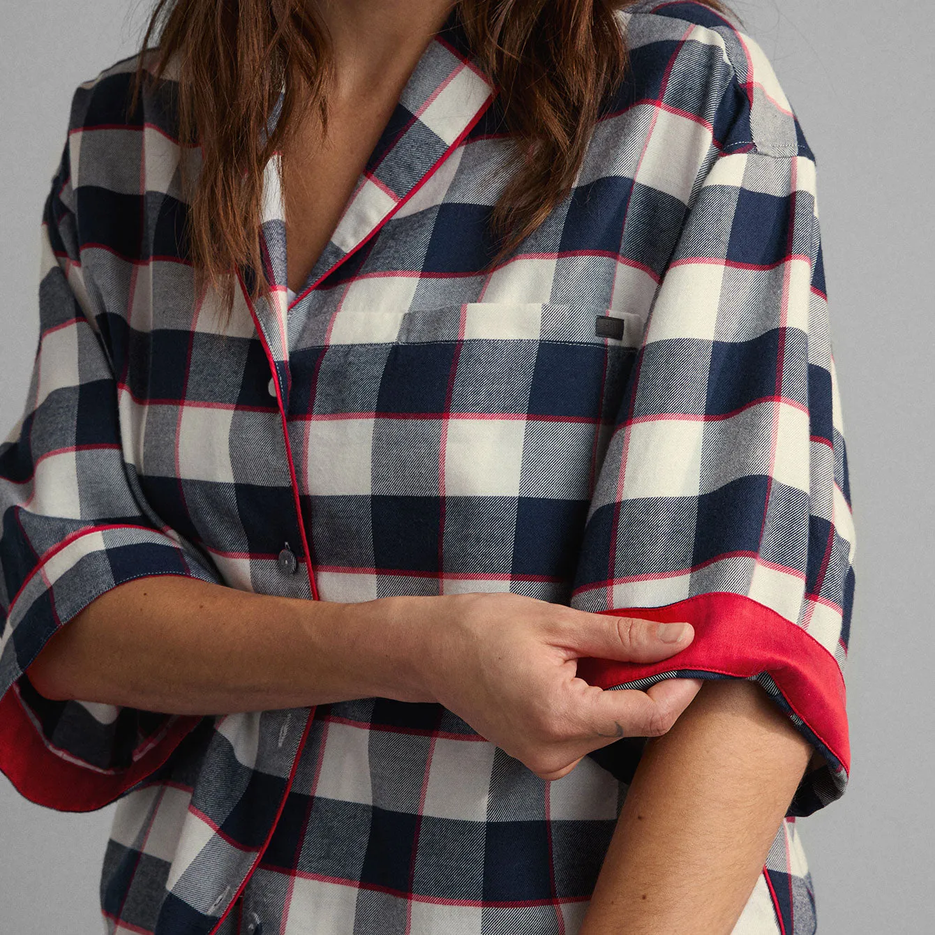 Brushed Flannel Shawl Collar Button Down