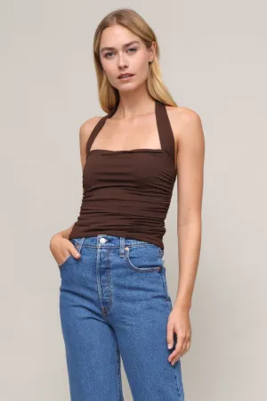 Flirt Alert Halter Top FourWay Stretch Versatile Shirt