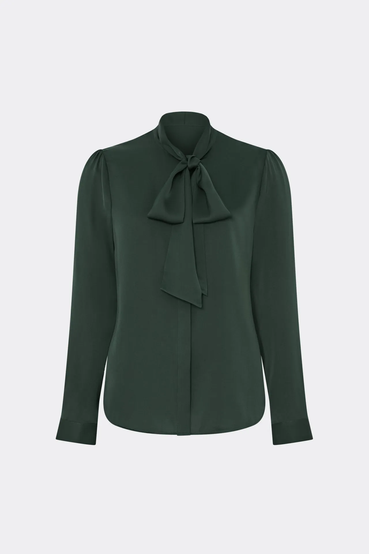 Tie Neck Silk Blouse Hot Weather
