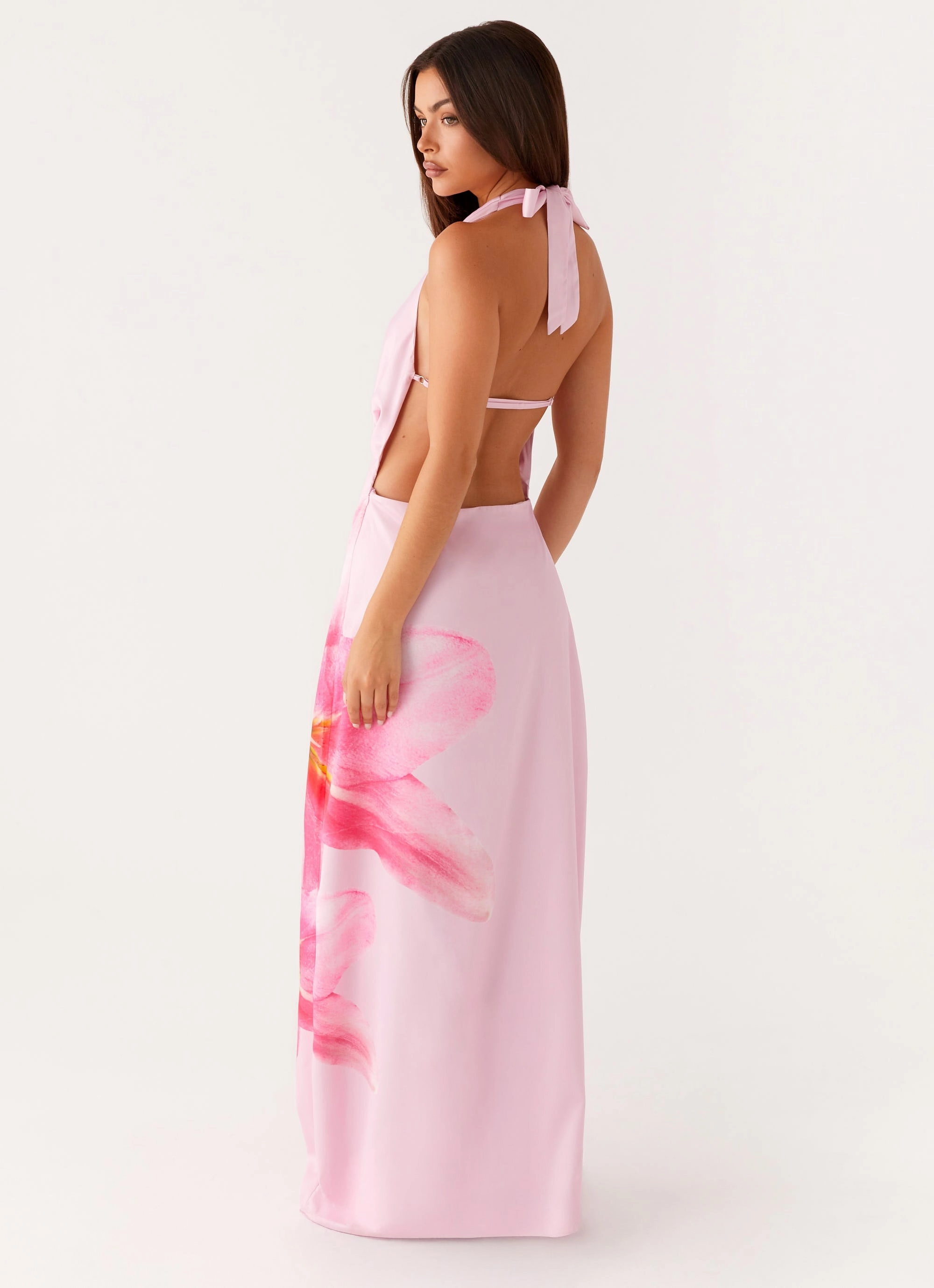 Knit Cool Event Glow Bryony Cowl Maxi Dress - Pink