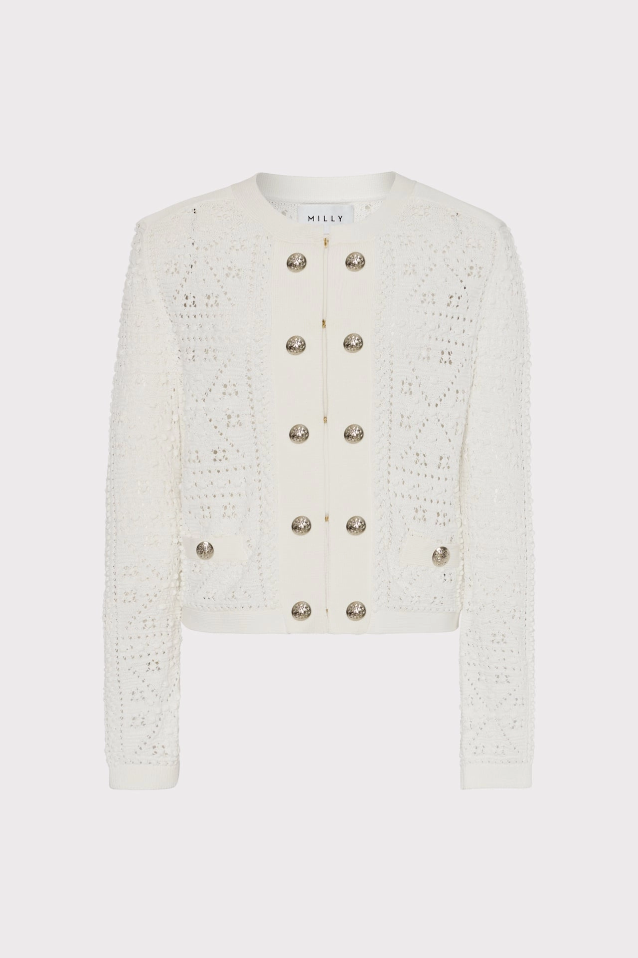 Bubble Pointelle Knit Jacket Rainy Day Option