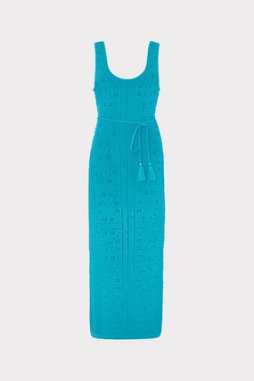AntiPillTreatment Bubble Pointelle Knit Midi Dress