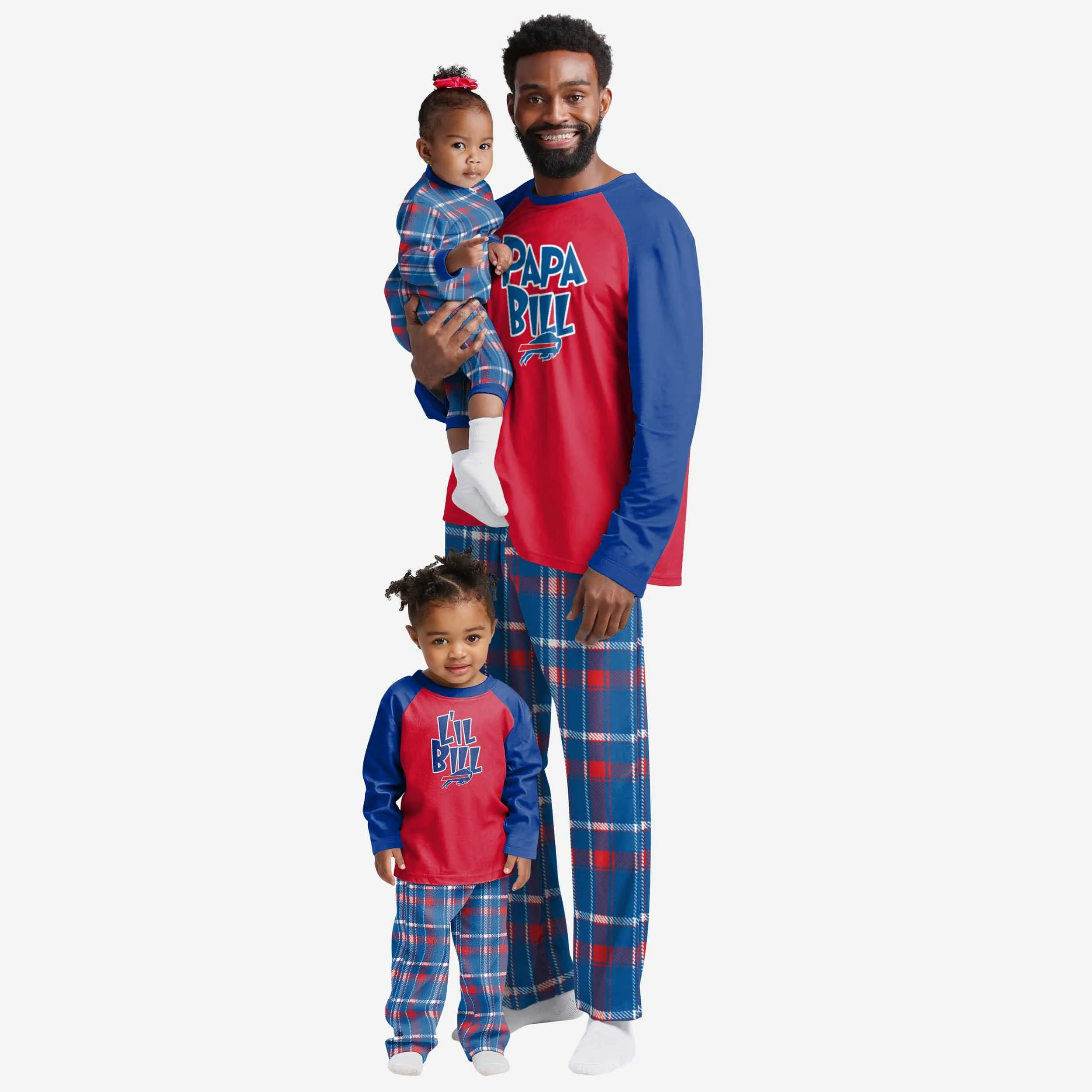 Buffalo Bills Infant Plaid Family Holiday Pajamas