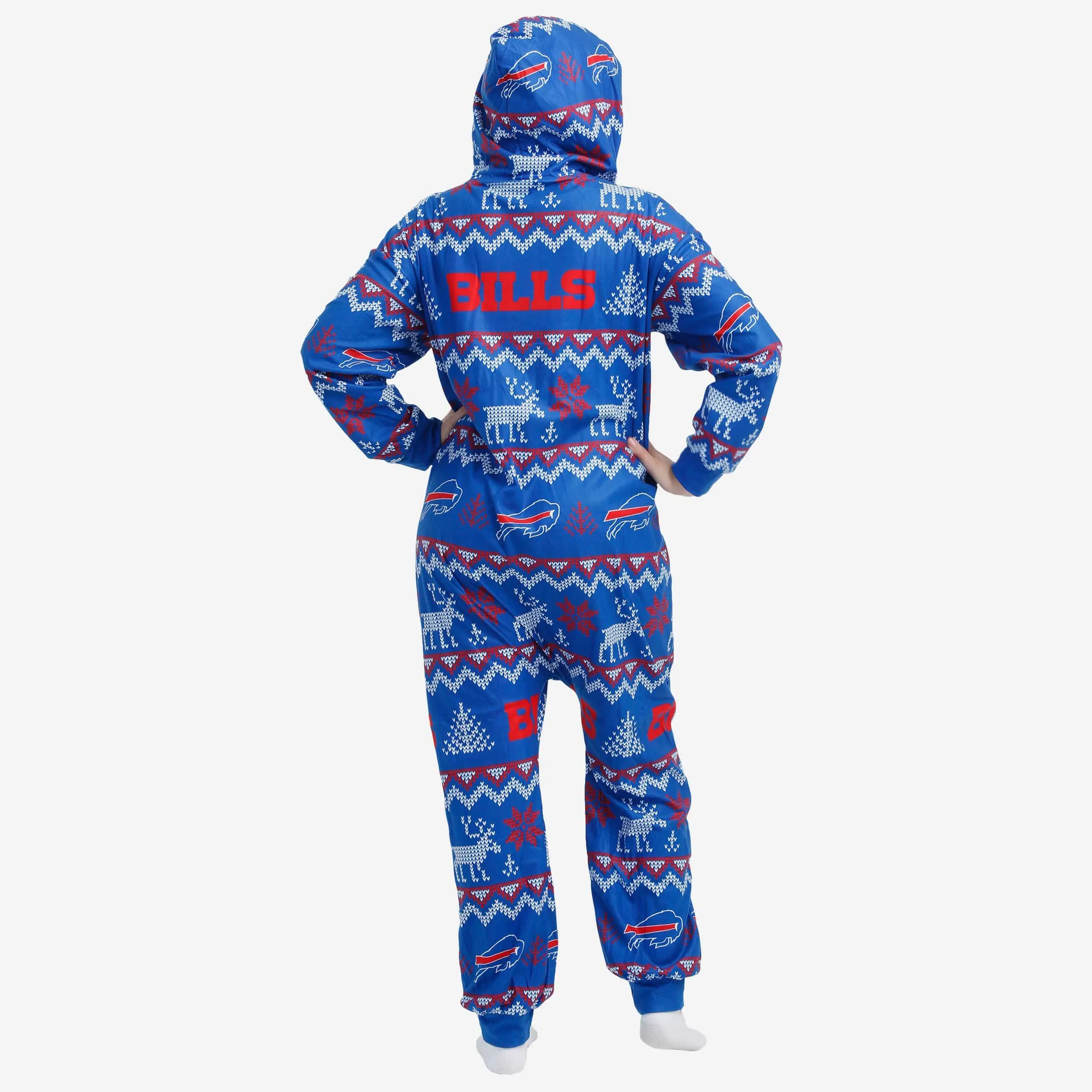Buffalo Bills Ugly Pattern One Piece Pajamas