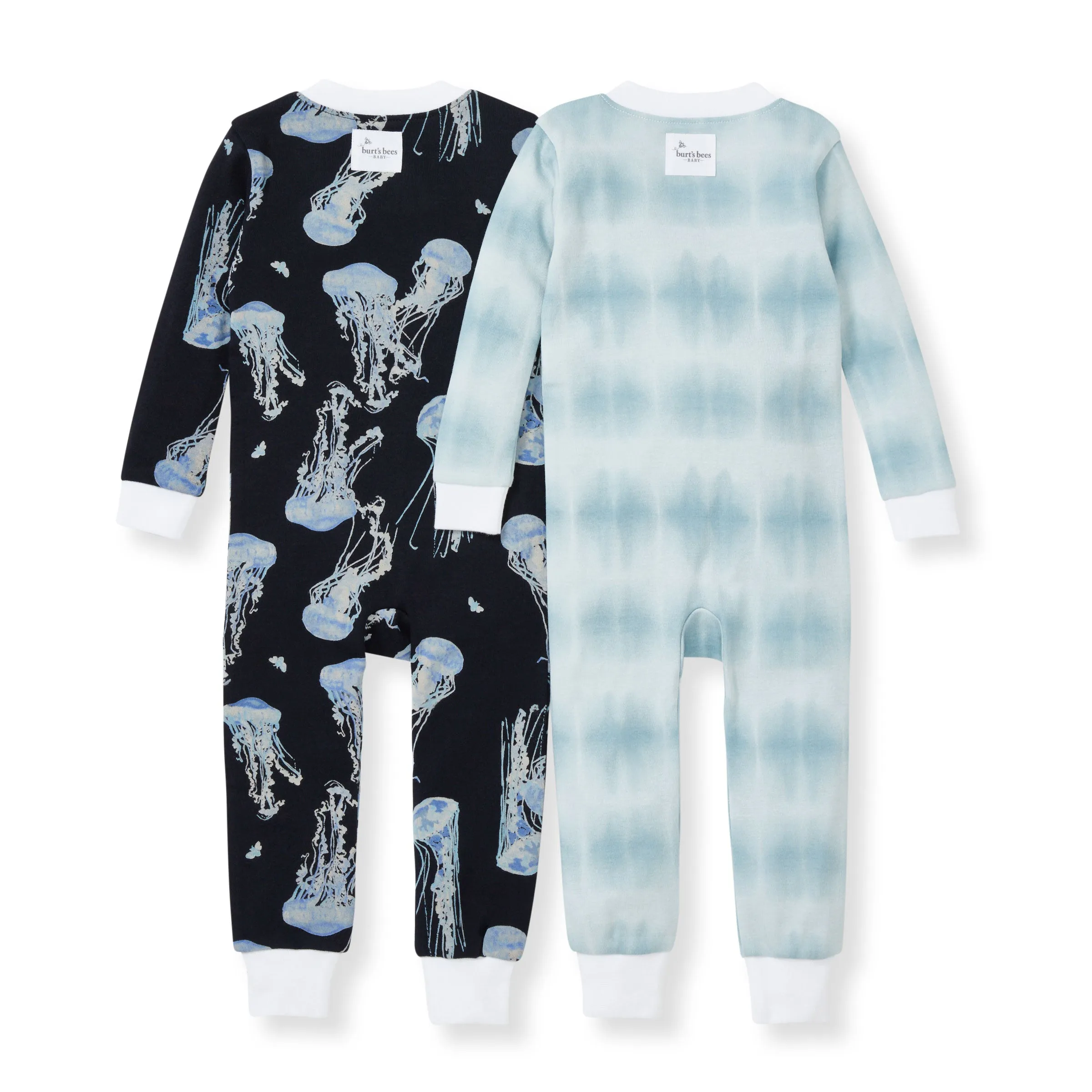 Burt's Bees Organic One-Piece Snug Fit Sleeper 2-Pack: I'm Jelly & Printed Tie Dye