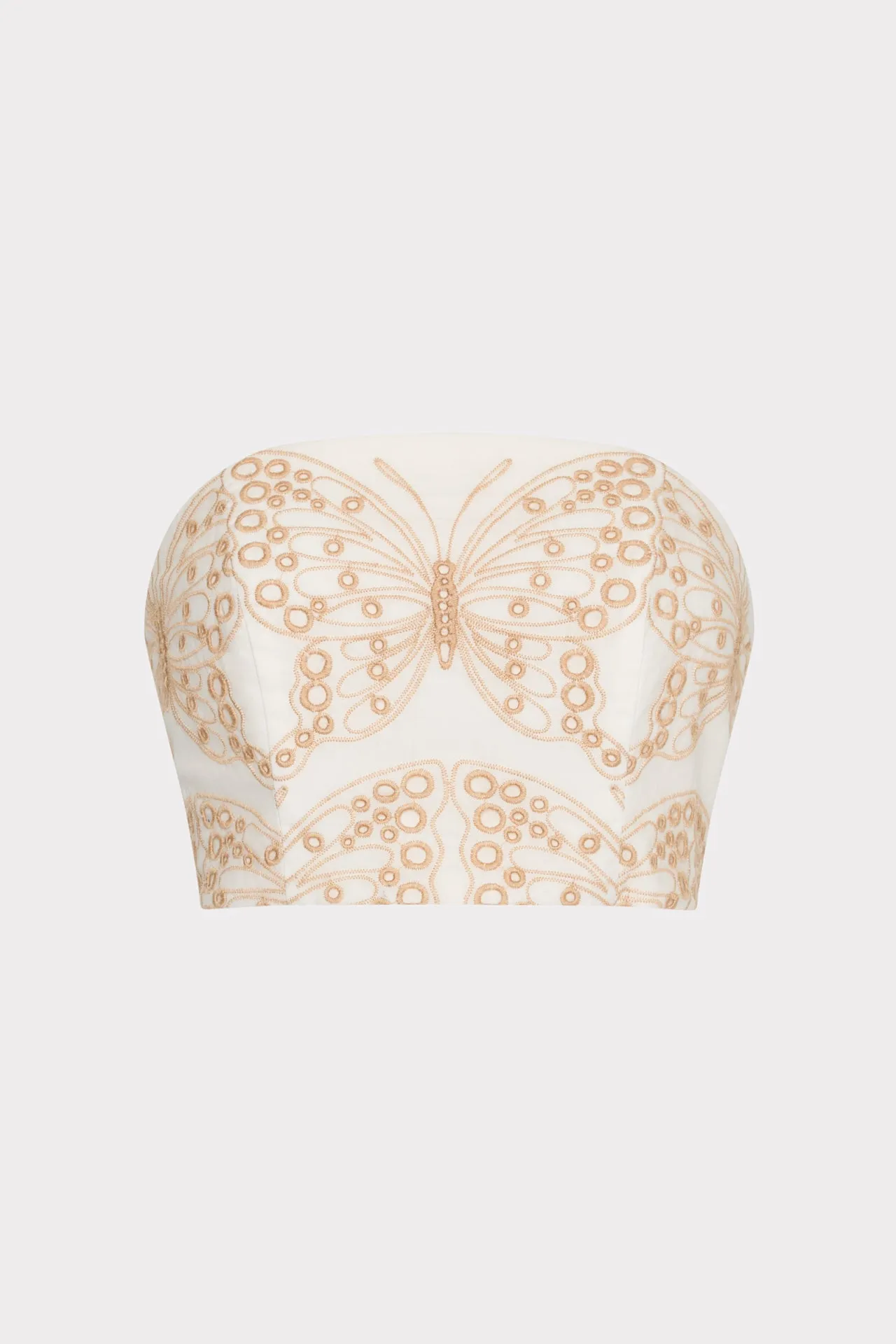 Butterfly Eyelet Strapless Crop Top AllSeason Wearability