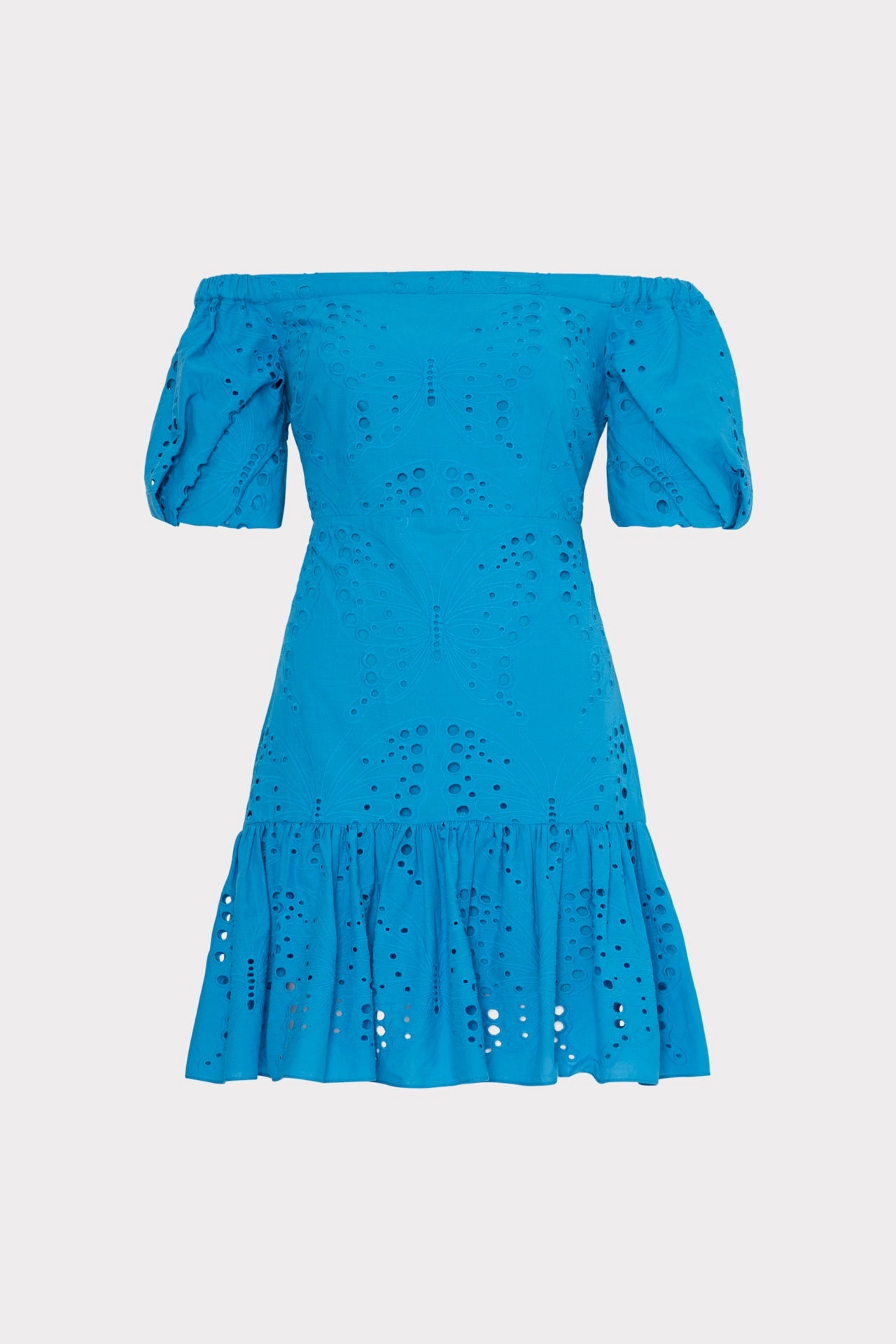 Butterfly Eyelet Off The Shoulder Dress Relax Line
