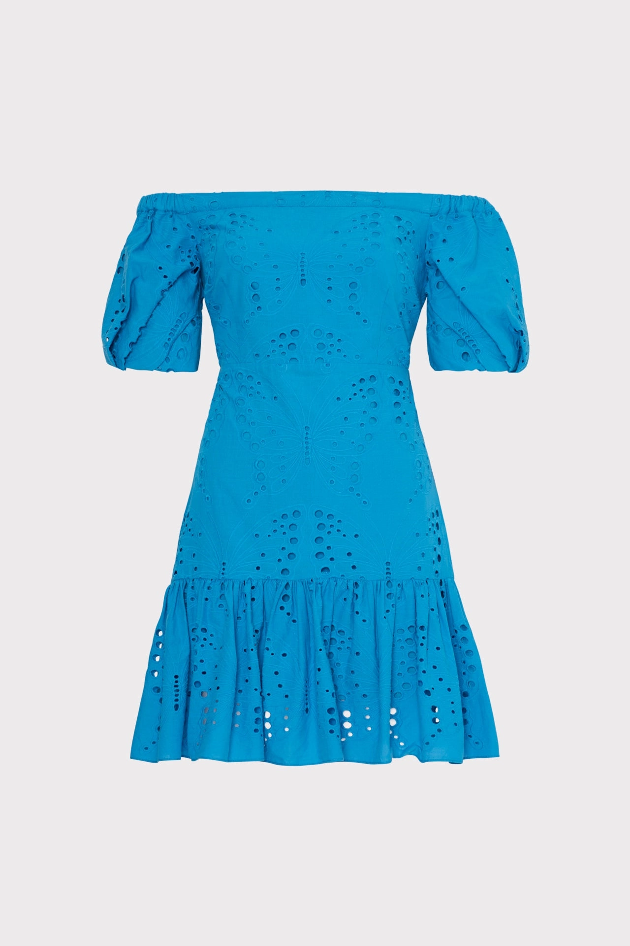 Butterfly Eyelet Off The Shoulder Dress Evening Event