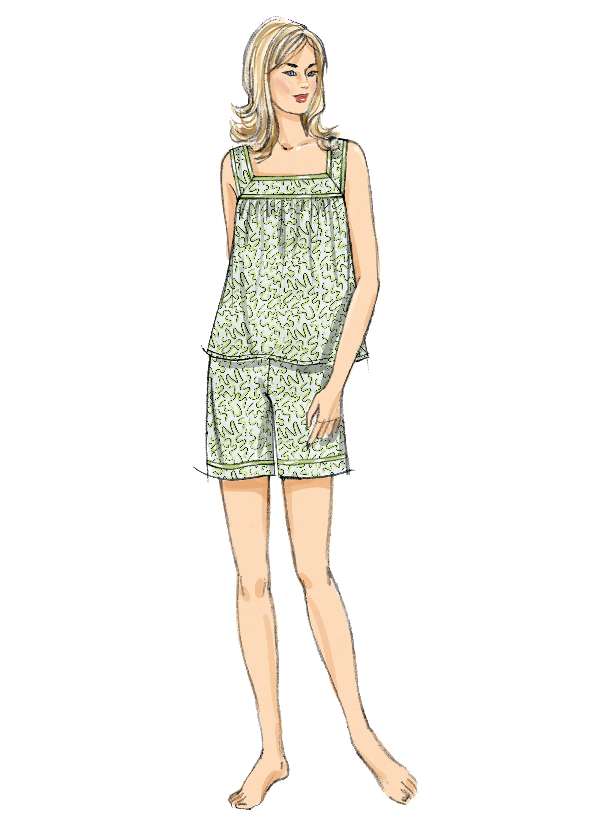 Butterick Pattern B6883 Misses' Top Nightgowns and Shorts