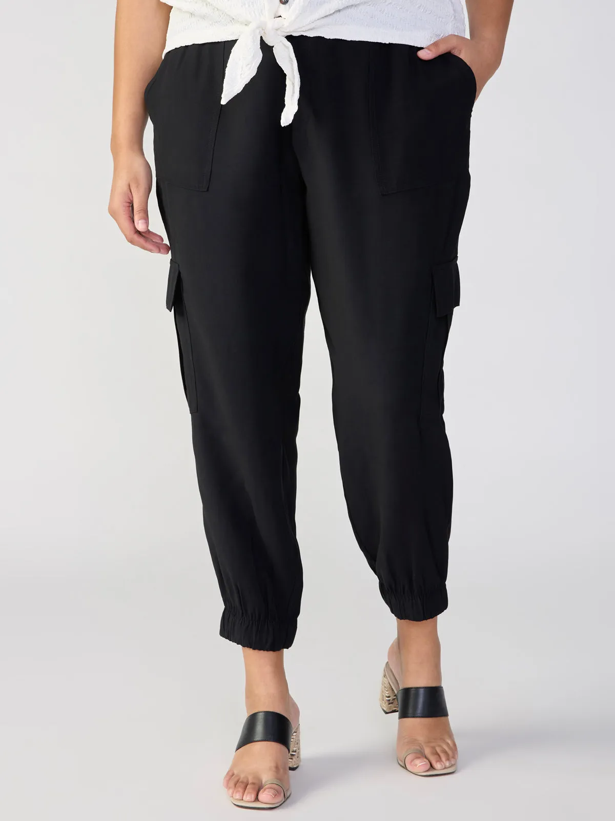 Flexible Look anti slip grip The Harmony Semi High Rise Pant Black Extended Sizing