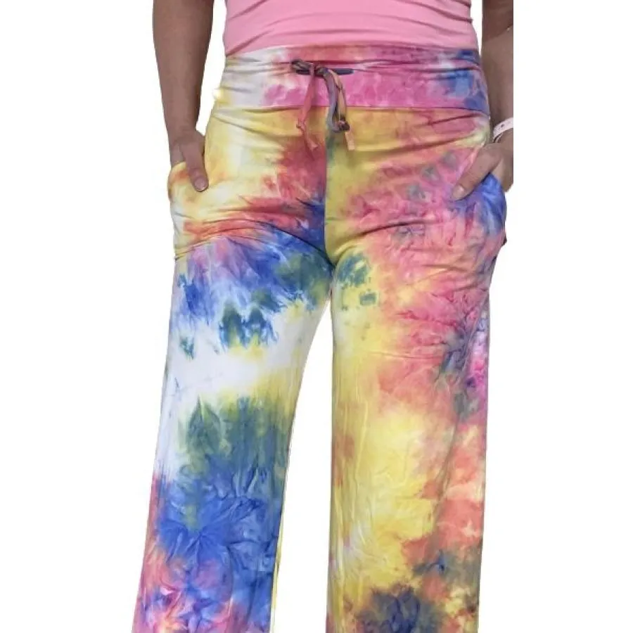 Buttery Soft Lounge / Pyjama Pants - Rainbow Tie Dye
