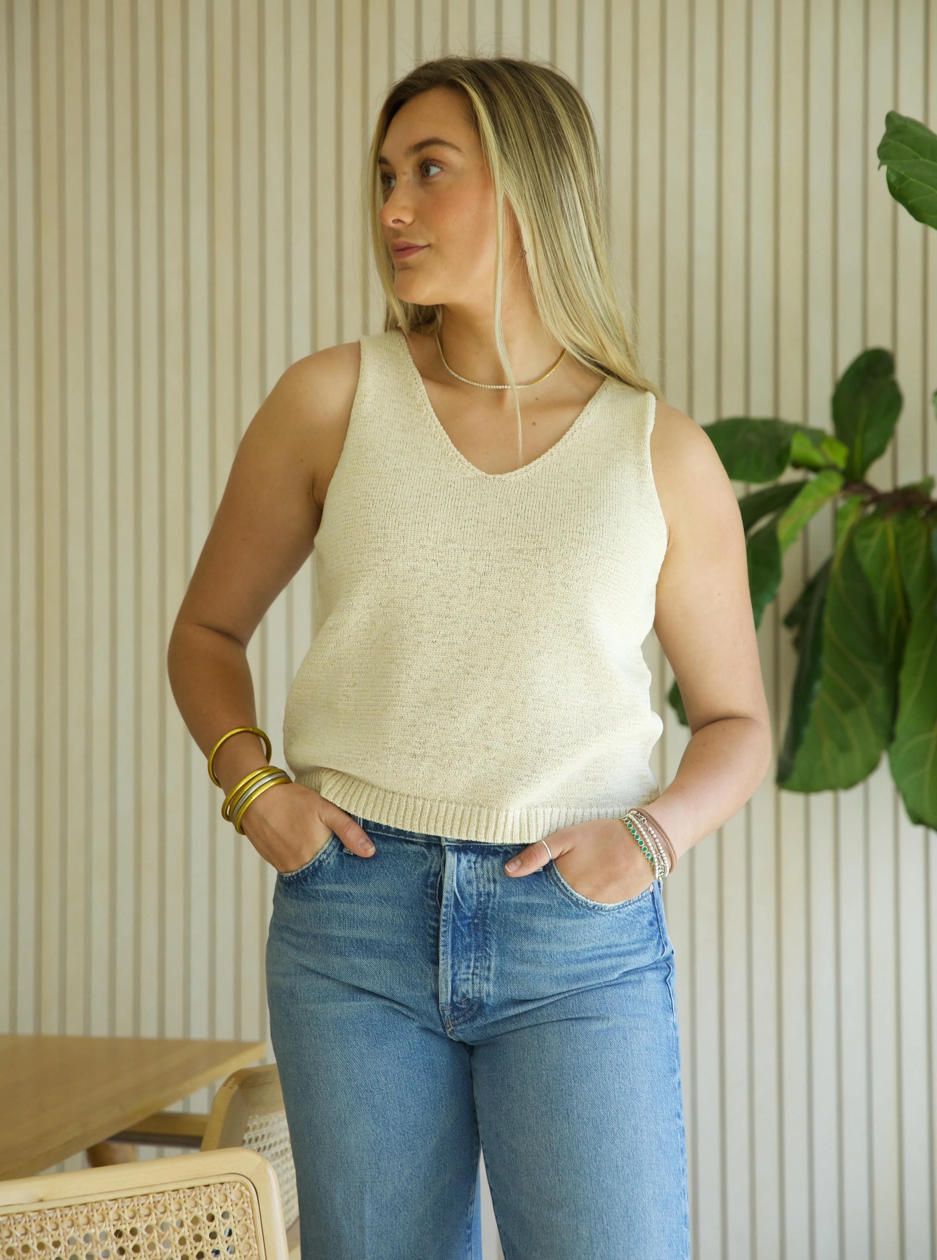 DurableDoubleLayeredHem Long Sleeve Polo Faye Top - Beige