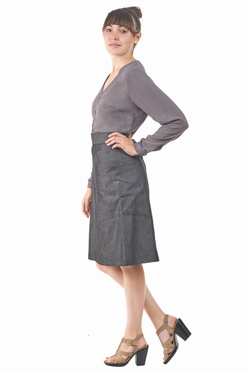 Atheno Skirt in Smoky Dot Soft Lines