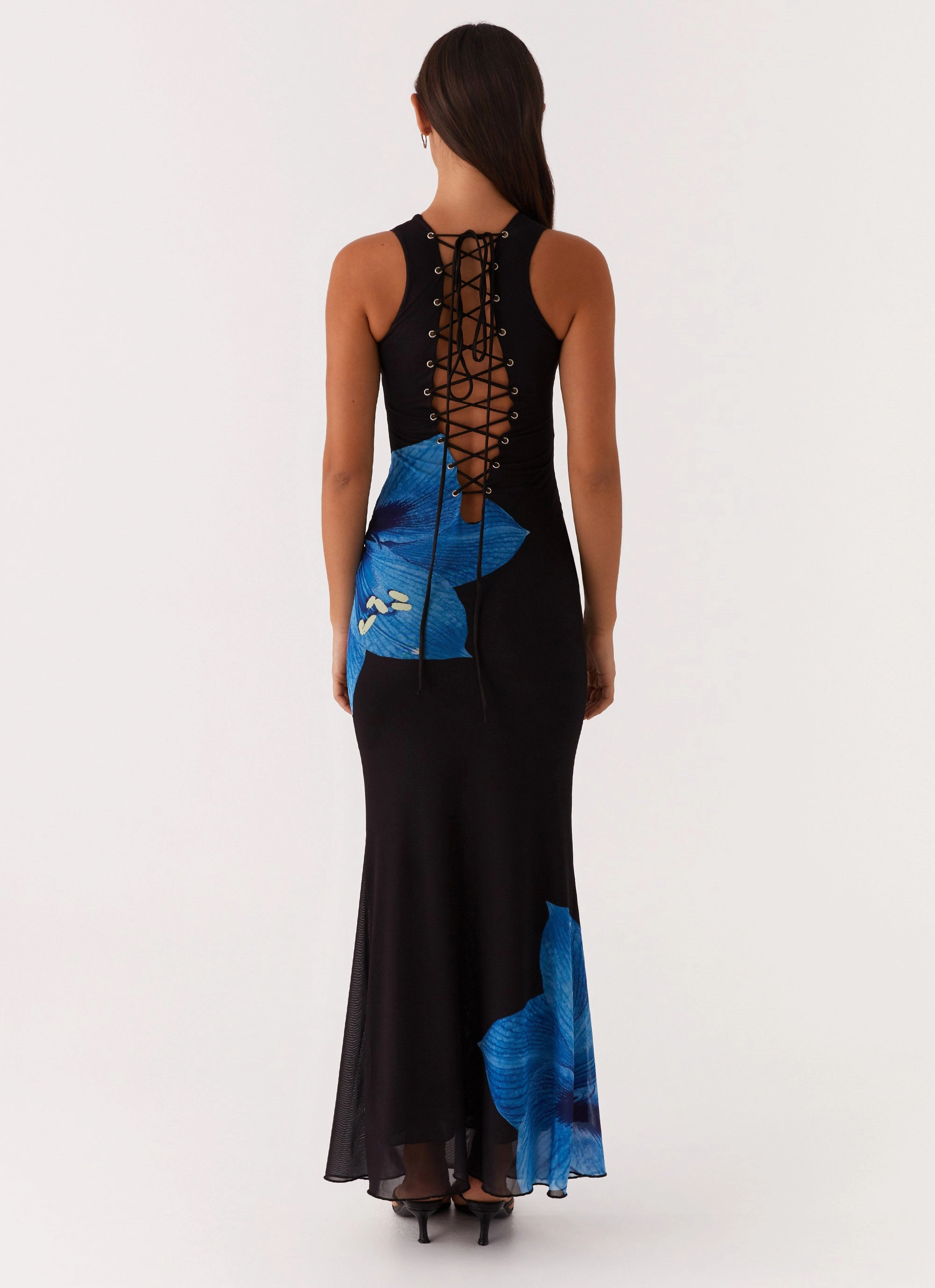 Manhattan Nights Maxi Dress - Black Layered-Look Casual Feel