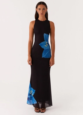 Manhattan Nights Maxi Dress - Black Hidden Pocket