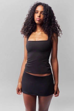 Wrinkle Resistant Soft Focus Micro Mini Stretch Skirt