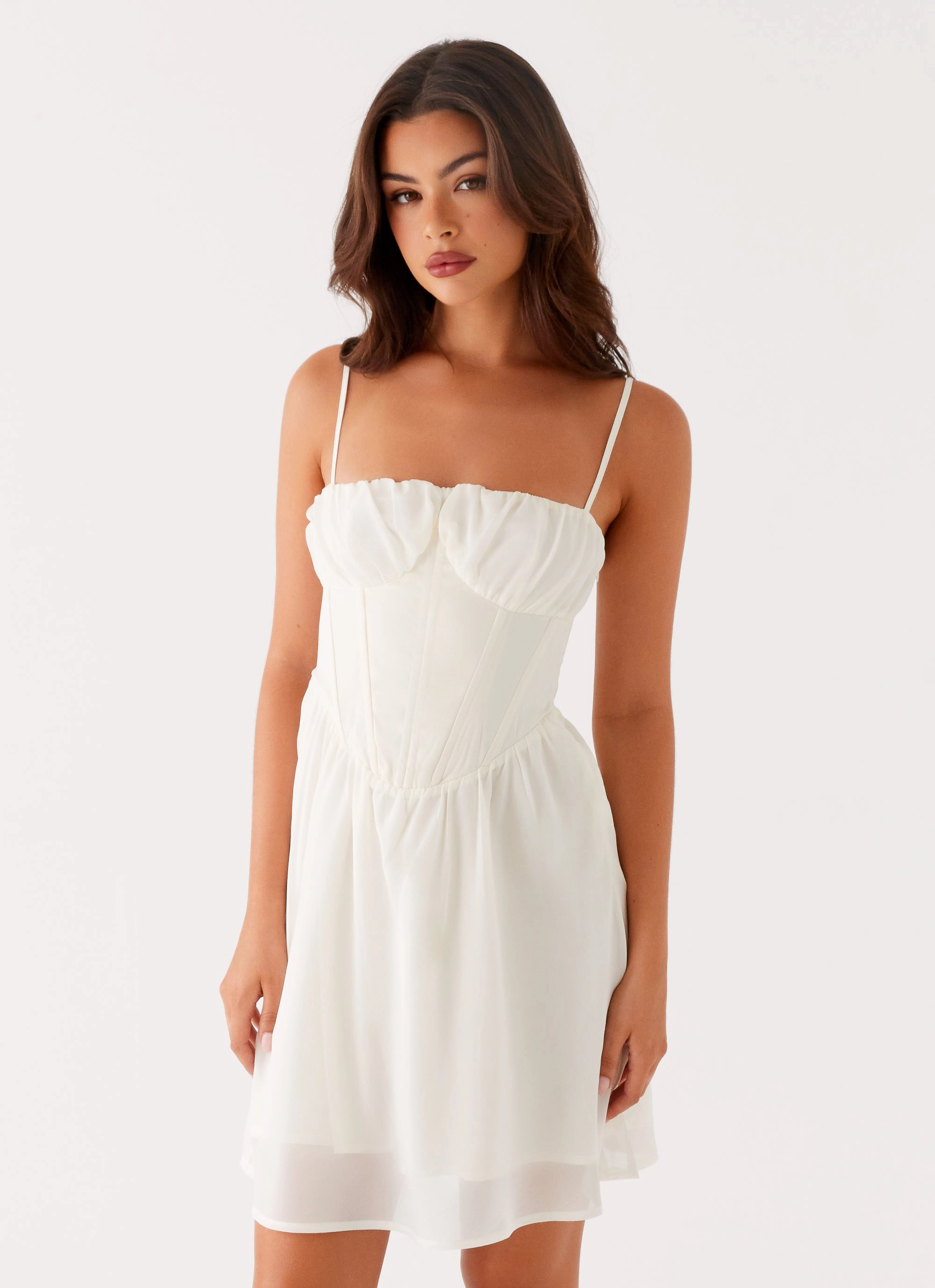 Harmony Mini Dress - Ivory Flow Look Earth Tones