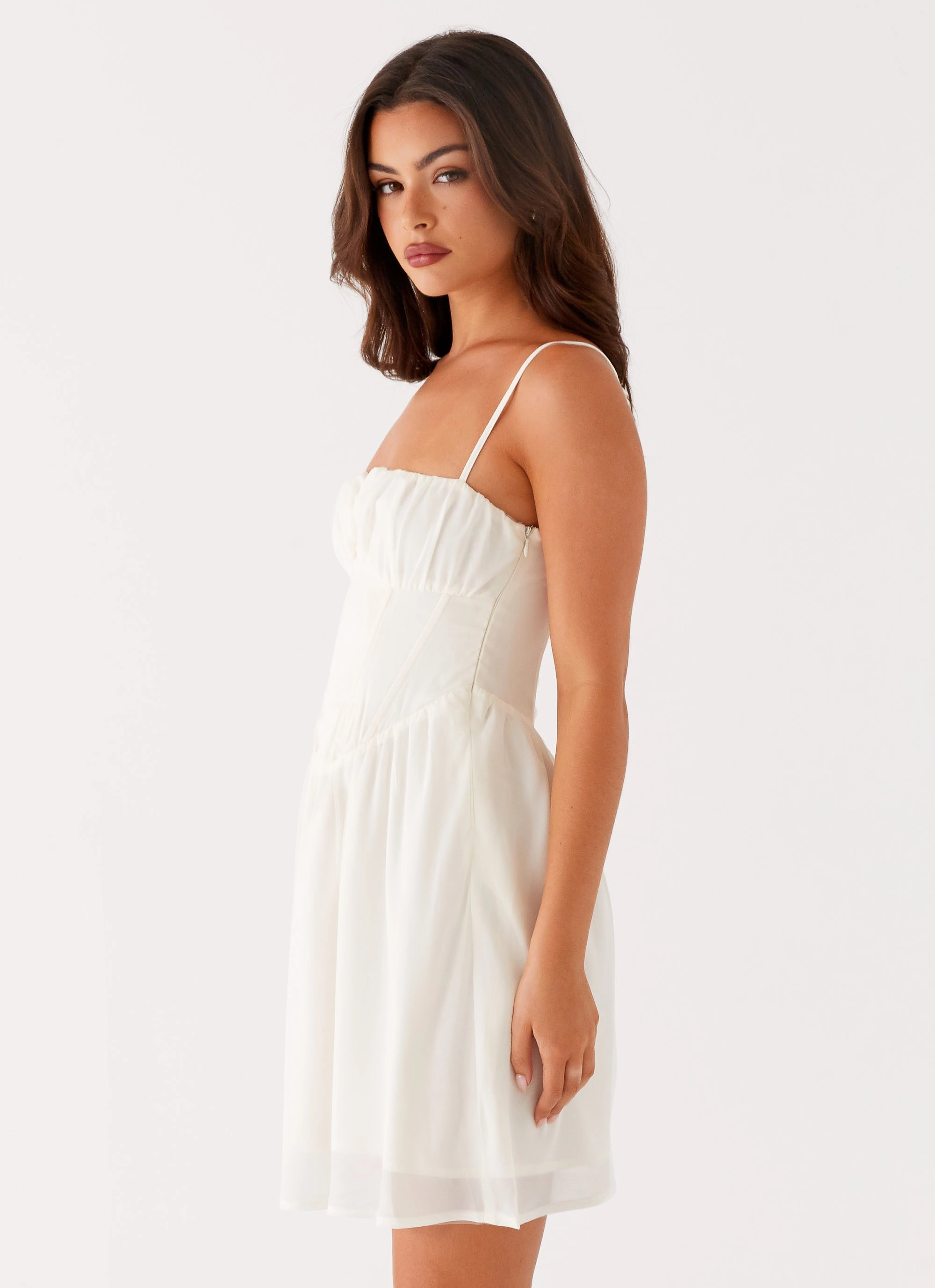 Mall Brand Look Harmony Mini Dress - Ivory