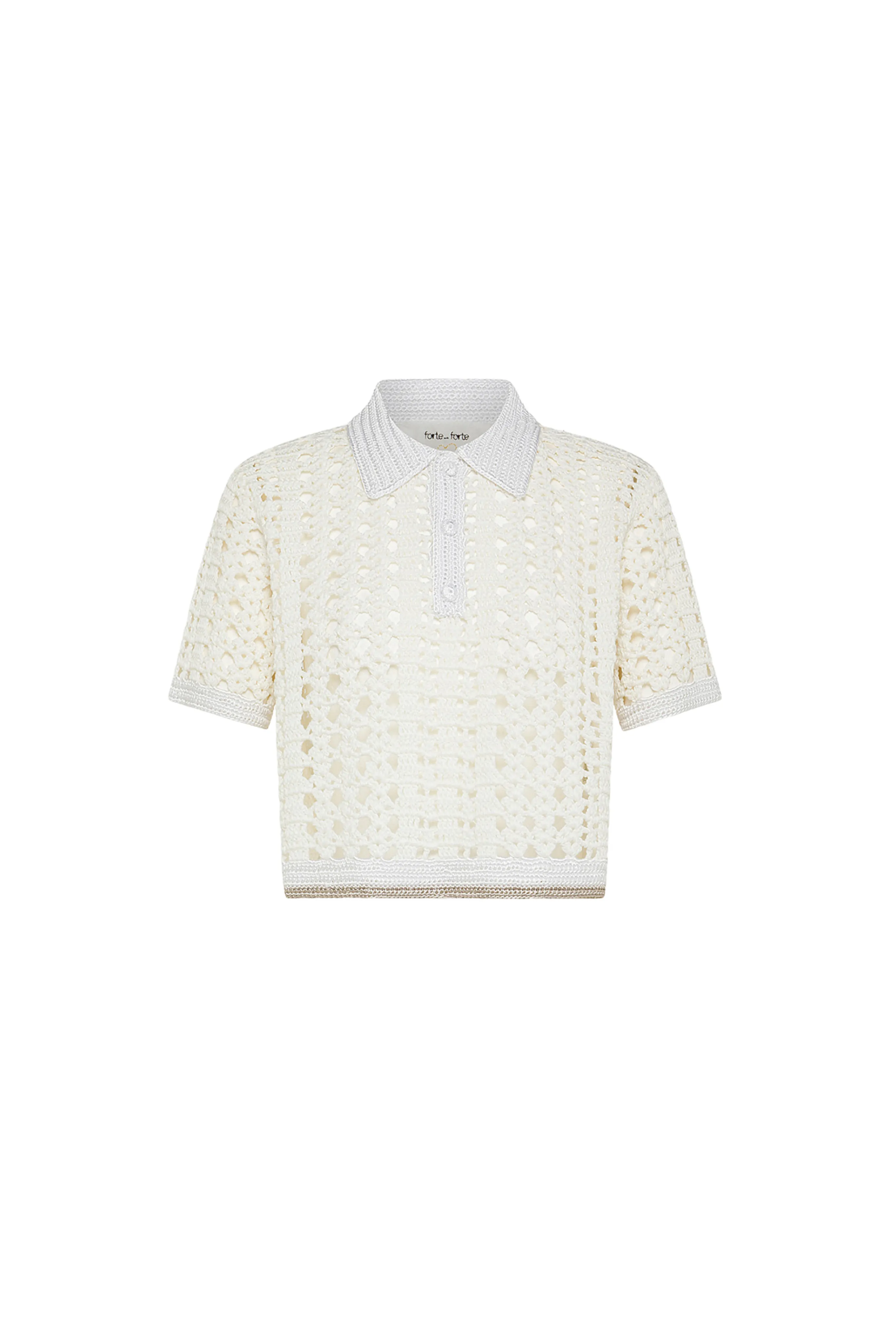 WrinkleResistant Cloth Cabl?? Lux Handmade Crochet Cropped Polo