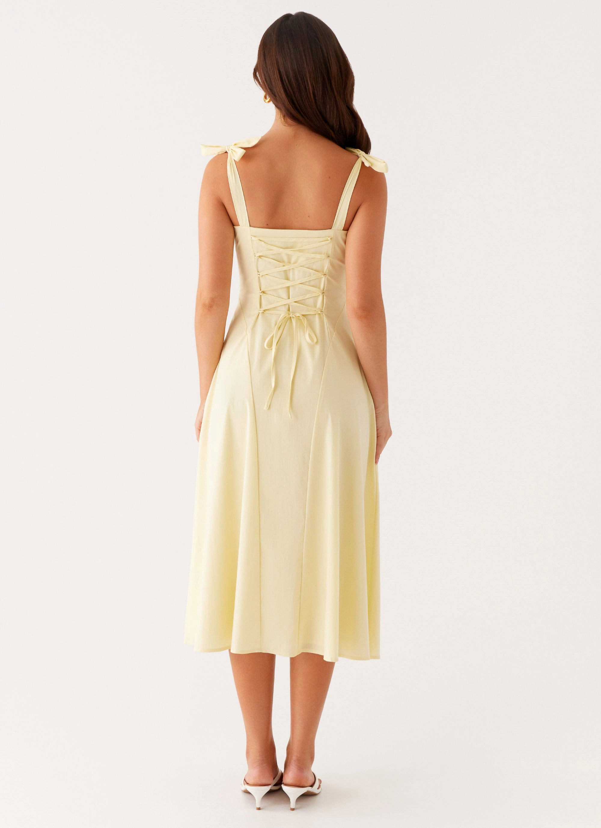 Adela Midi Dress - Yellow Effortless Elegance