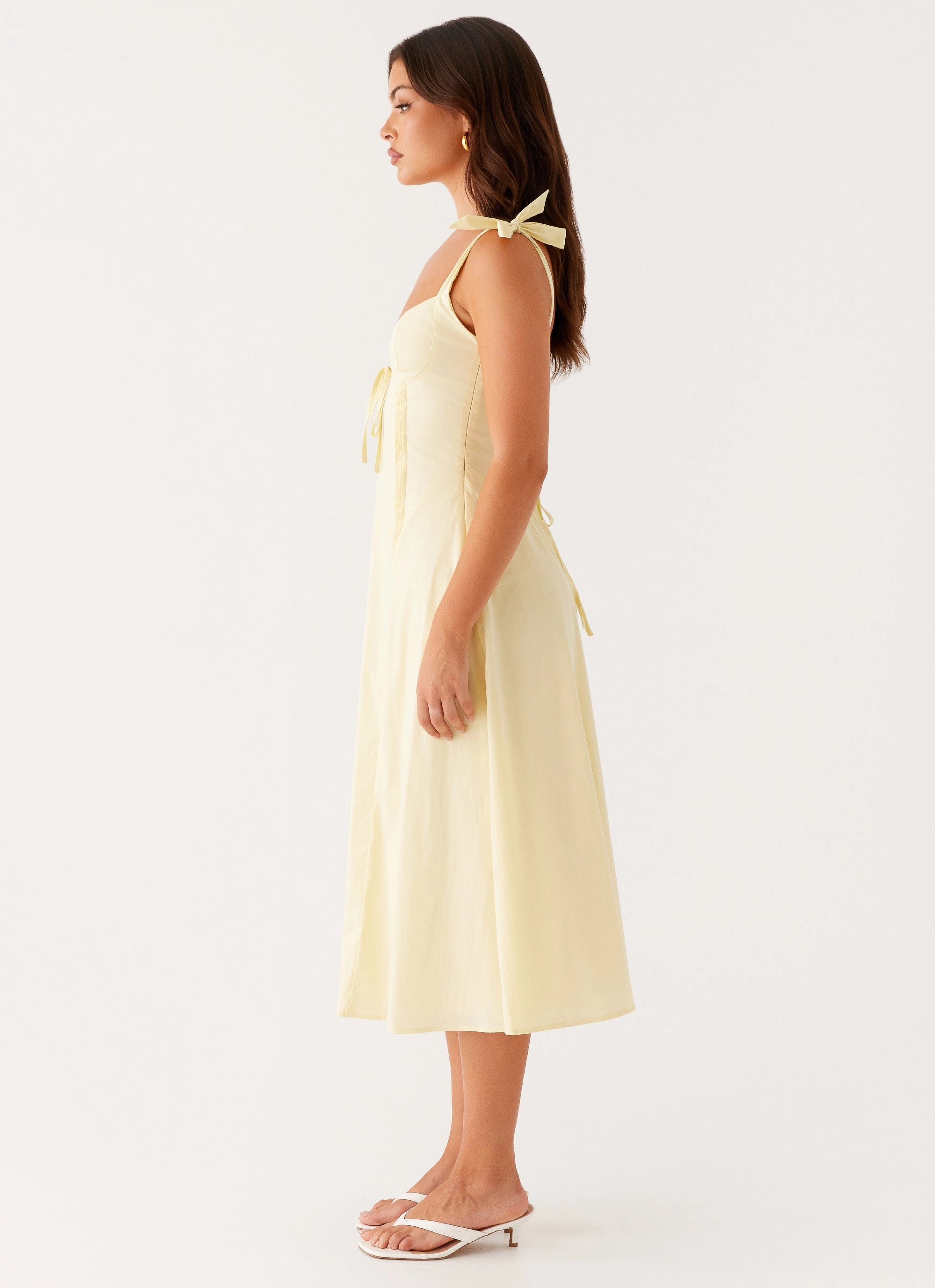 Chic Comfort Look Adela Midi Dress - Yellow