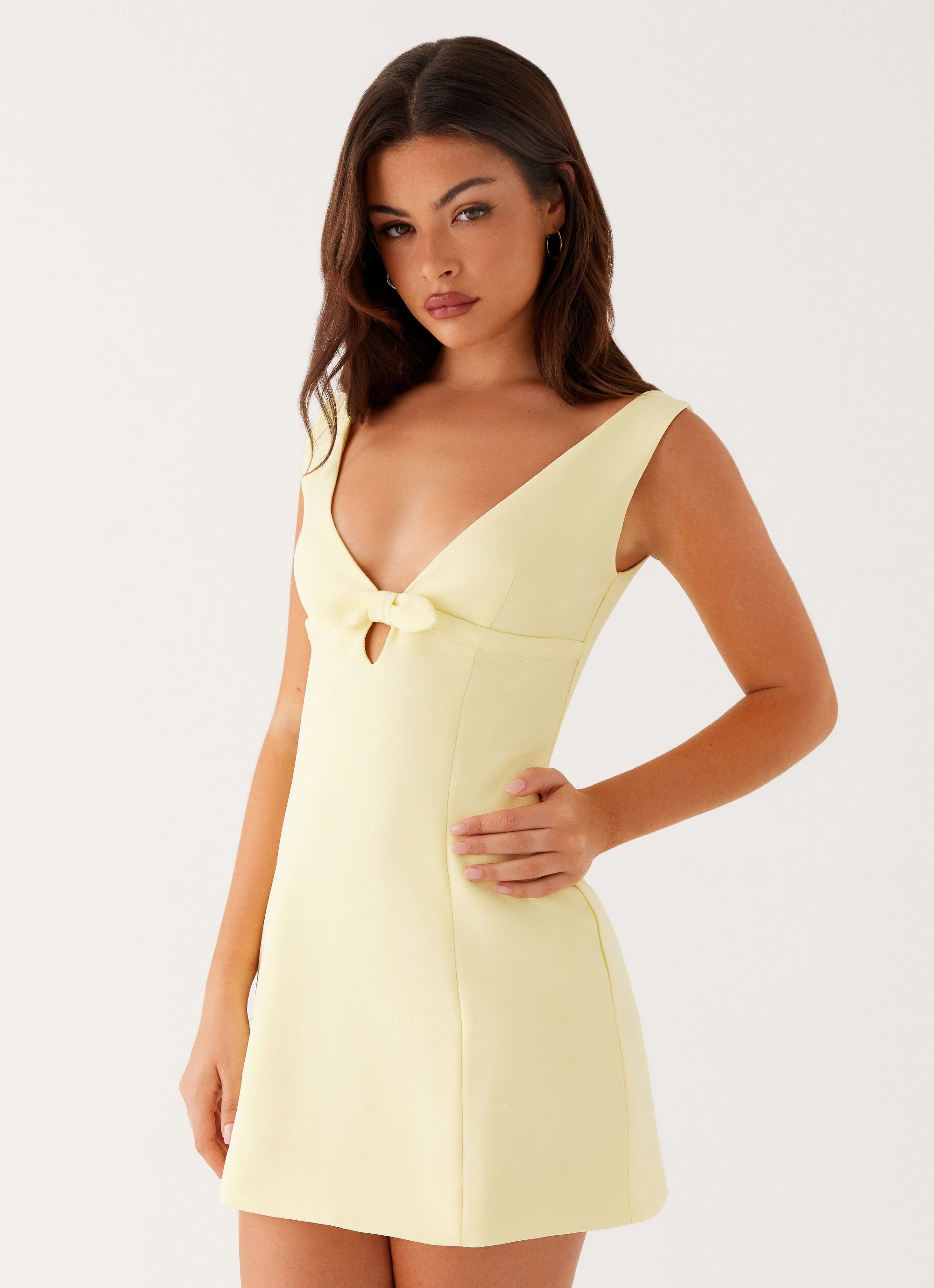 Slip Resistant Waistband Caitlin Mini Dress - Yellow