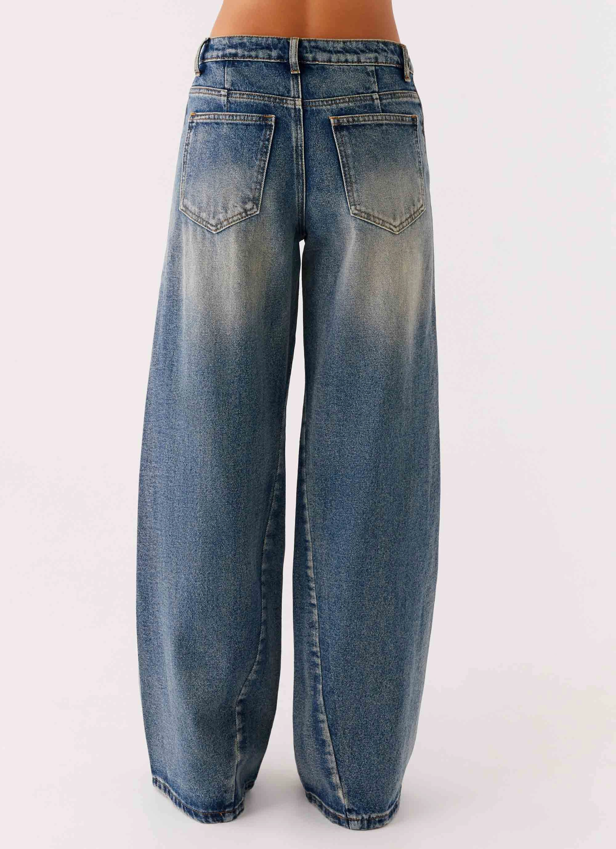 Calico Denim Jeans - Indigo Neutral Fabric