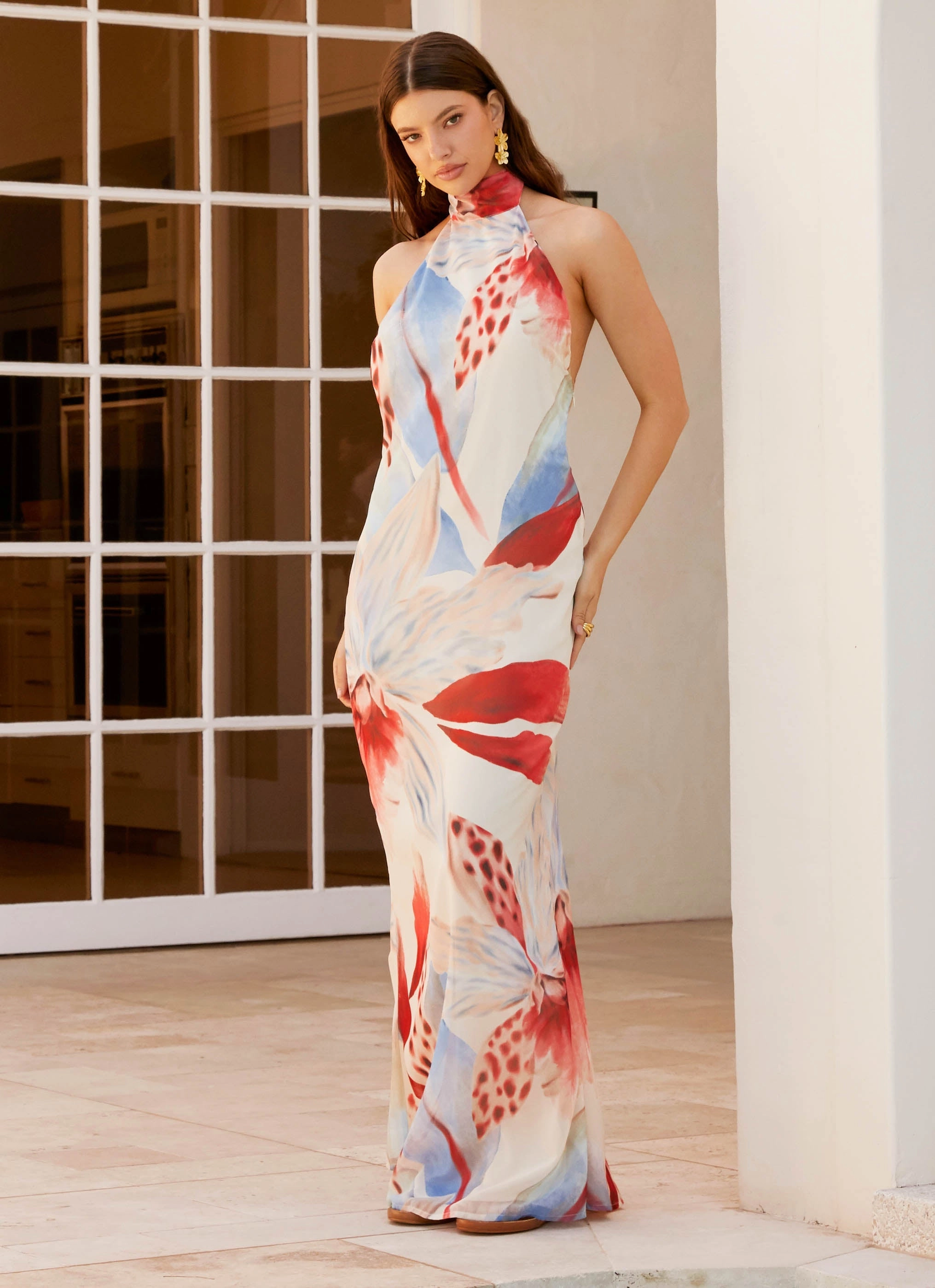 California Maxi Dress - Deep Sea Bloom Love Energy