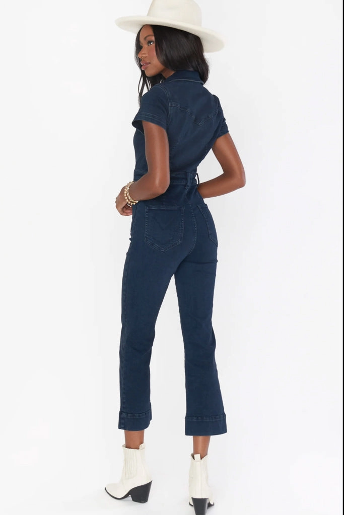 Matching Basic Show Me Your Mumu Cropped Everhart Jumpsuit - Thunder