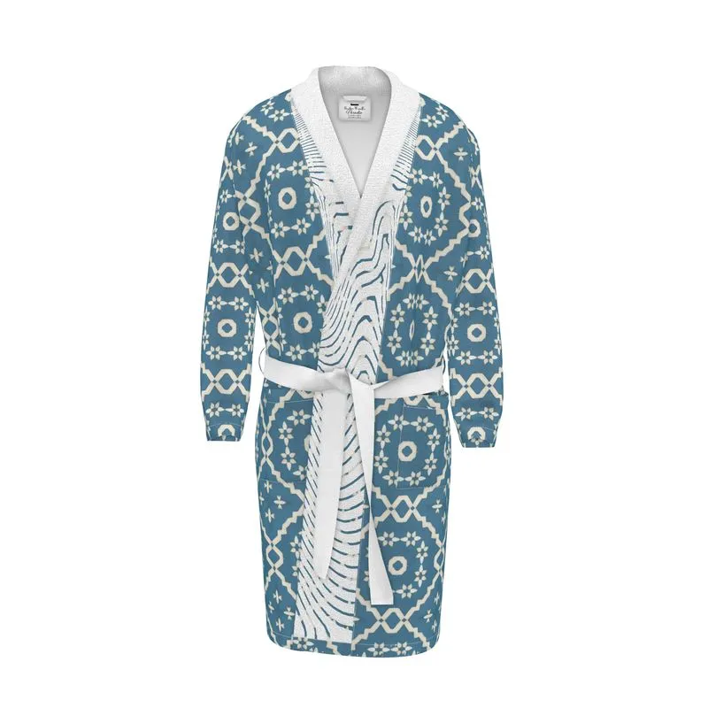 Camelbone Turquoise Flower Bathrobe