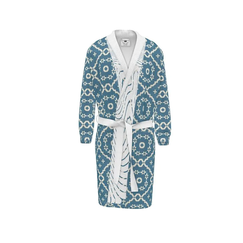 Camelbone Turquoise Flower Bathrobe
