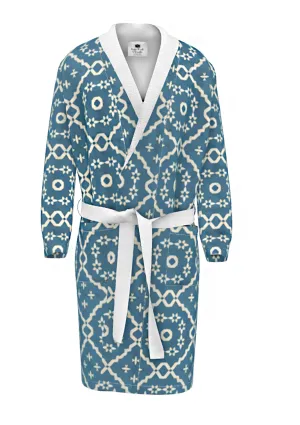 Camelbone Turquoise Flower Bathrobe