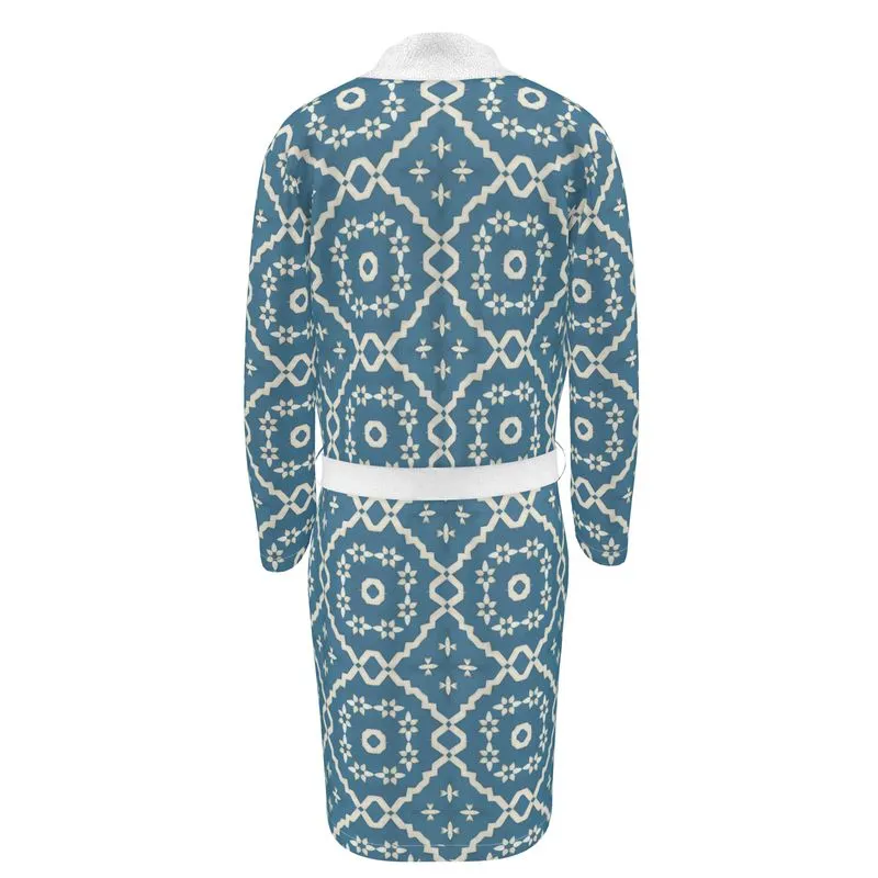 Camelbone Turquoise Flower Bathrobe