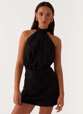 Camera Shy Mini Dress - Black Modern Luxe Daily Style
